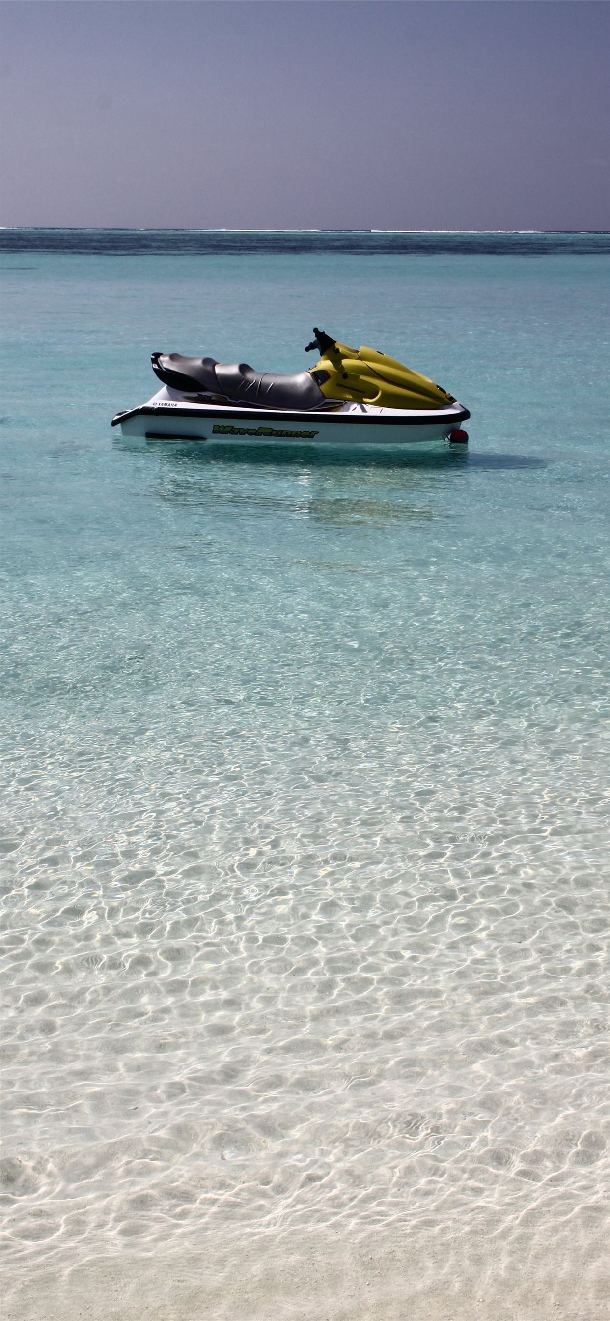 Jet Ski: A jet-drive boat, The emerald blue waters. 1250x2690 HD Wallpaper.
