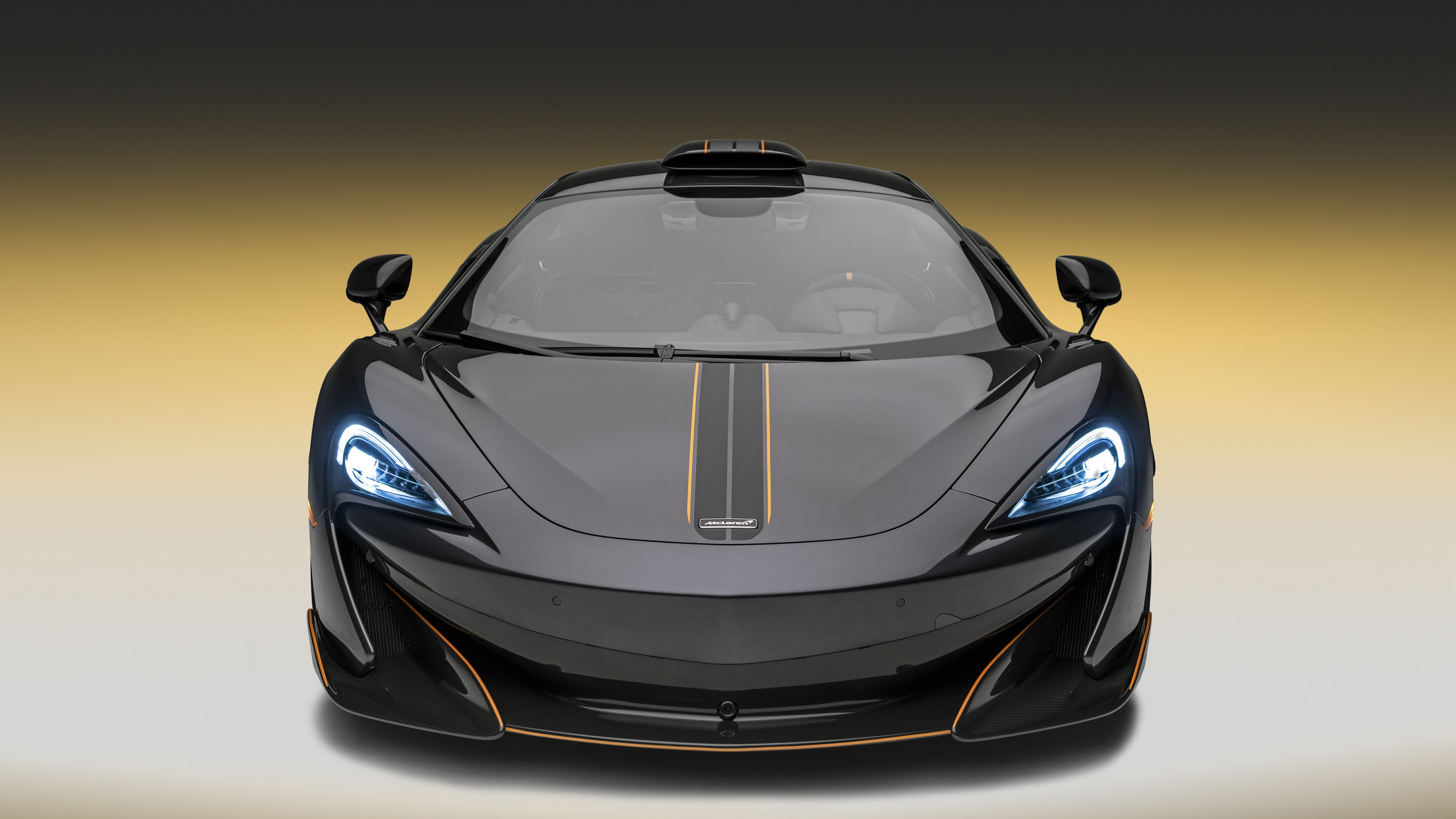 McLaren 600LT, Front view in 4K, Exquisite sports car, High-performance, 3840x2160 4K Desktop