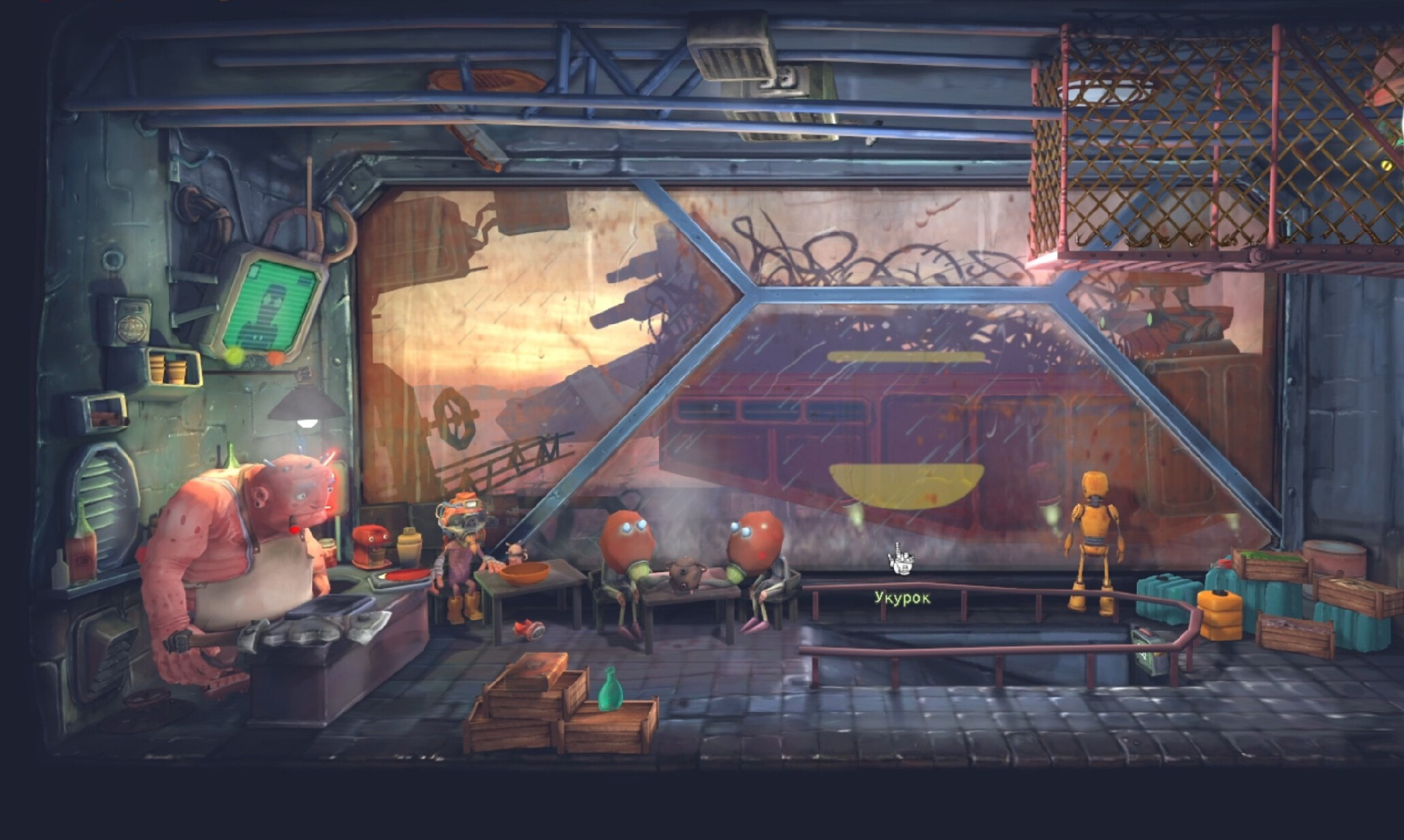 Mechanic 8230 (Game): A new stylized world with an illustrative atmosphere of retrofuturism. 2070x1240 HD Wallpaper.