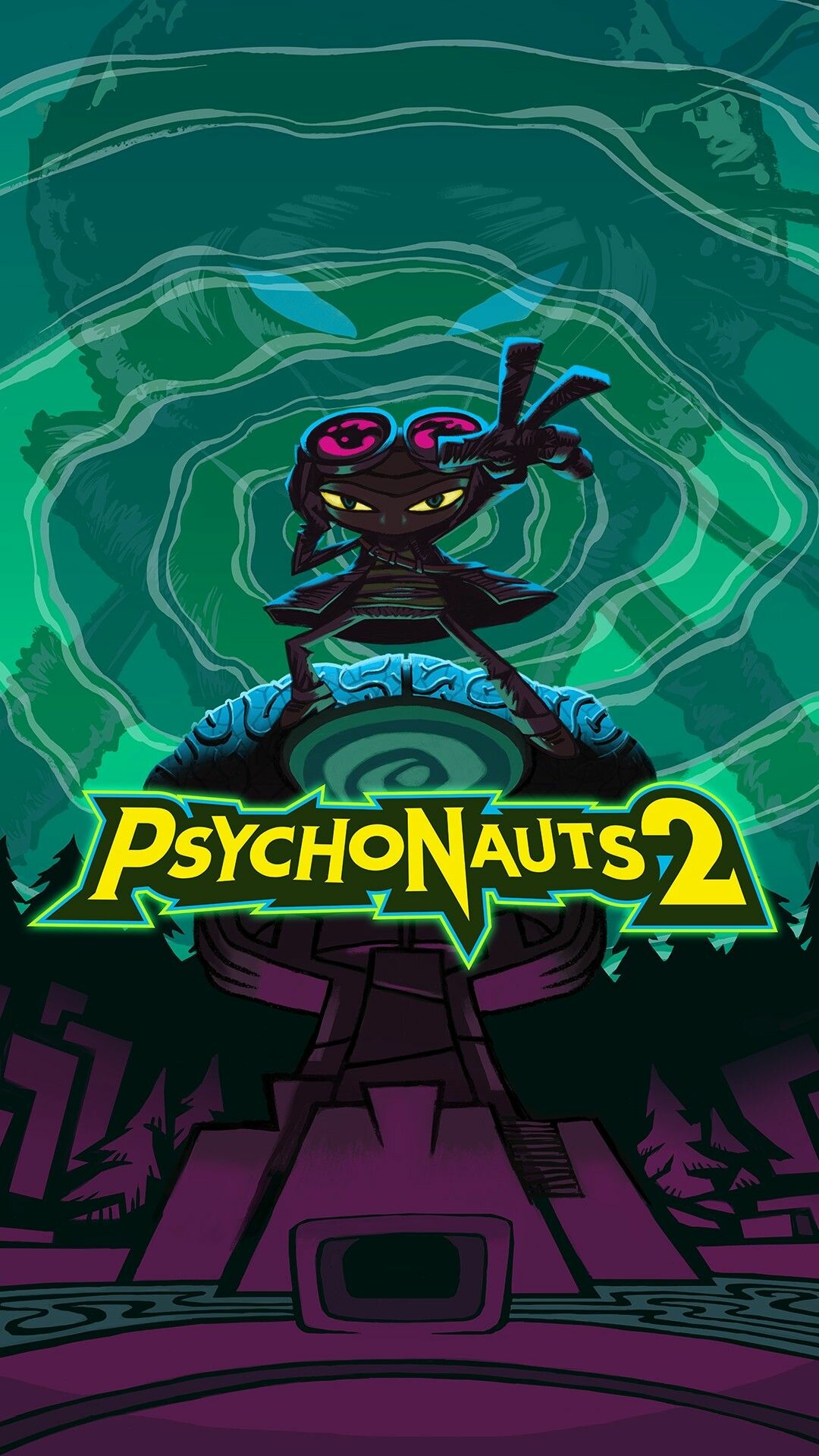 Psychonauts 2: Raz, Has an ability to dive into people’s brains to battle their inner demons. 1080x1920 Full HD Background.