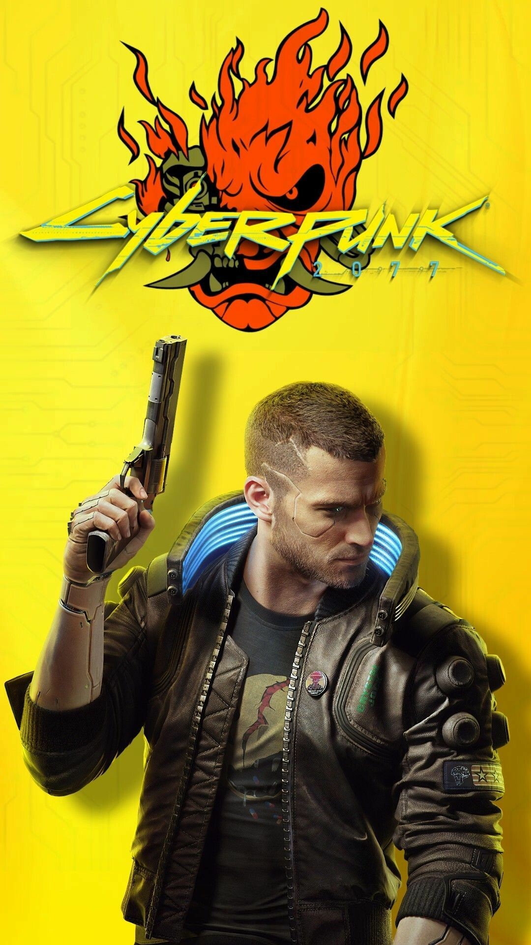 Cyberpunk 2077: An action role-playing video game developed by CD Projekt Red and published by CD Projekt. 1080x1920 Full HD Background.