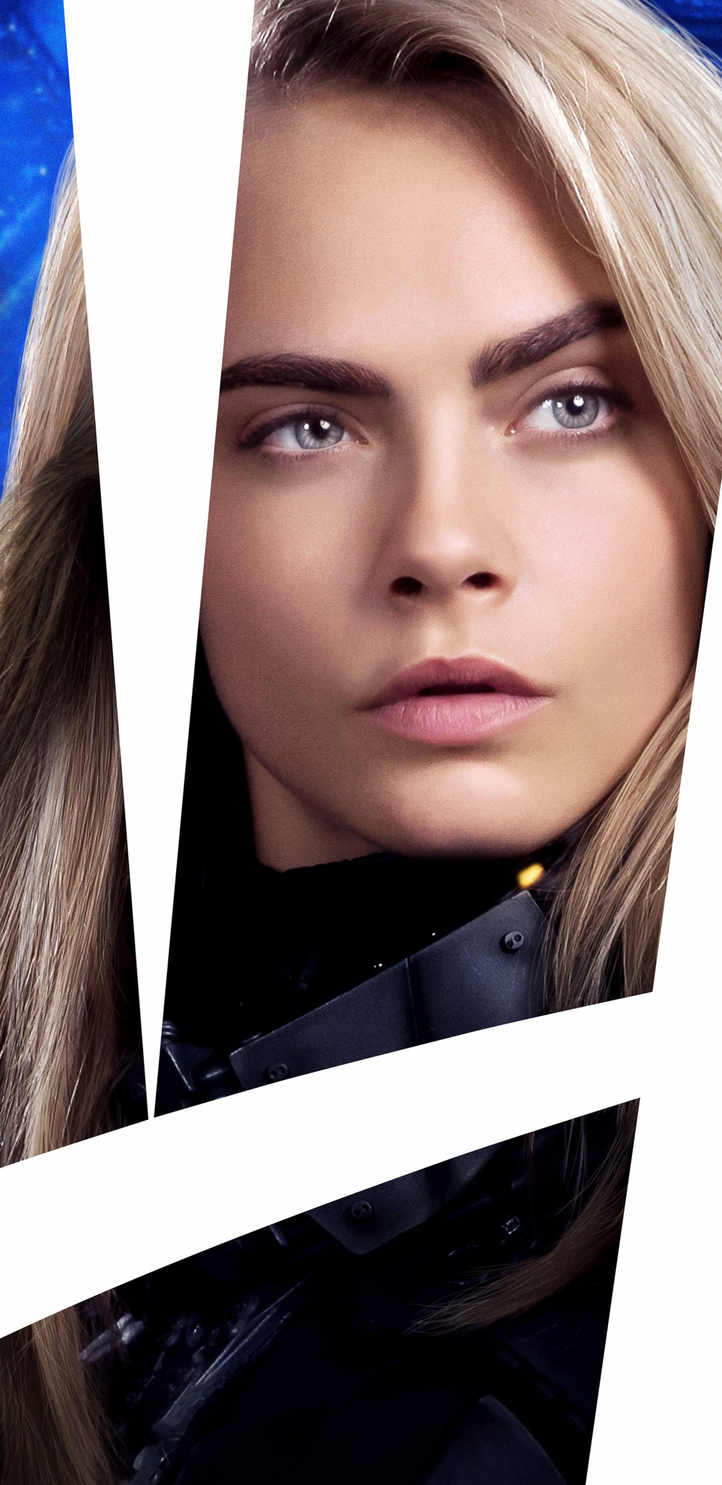 Cara Delevingne, Laureline, Valerian and the City of a Thousand Planets, Galaxy wallpapers, 1440x2960 HD Phone
