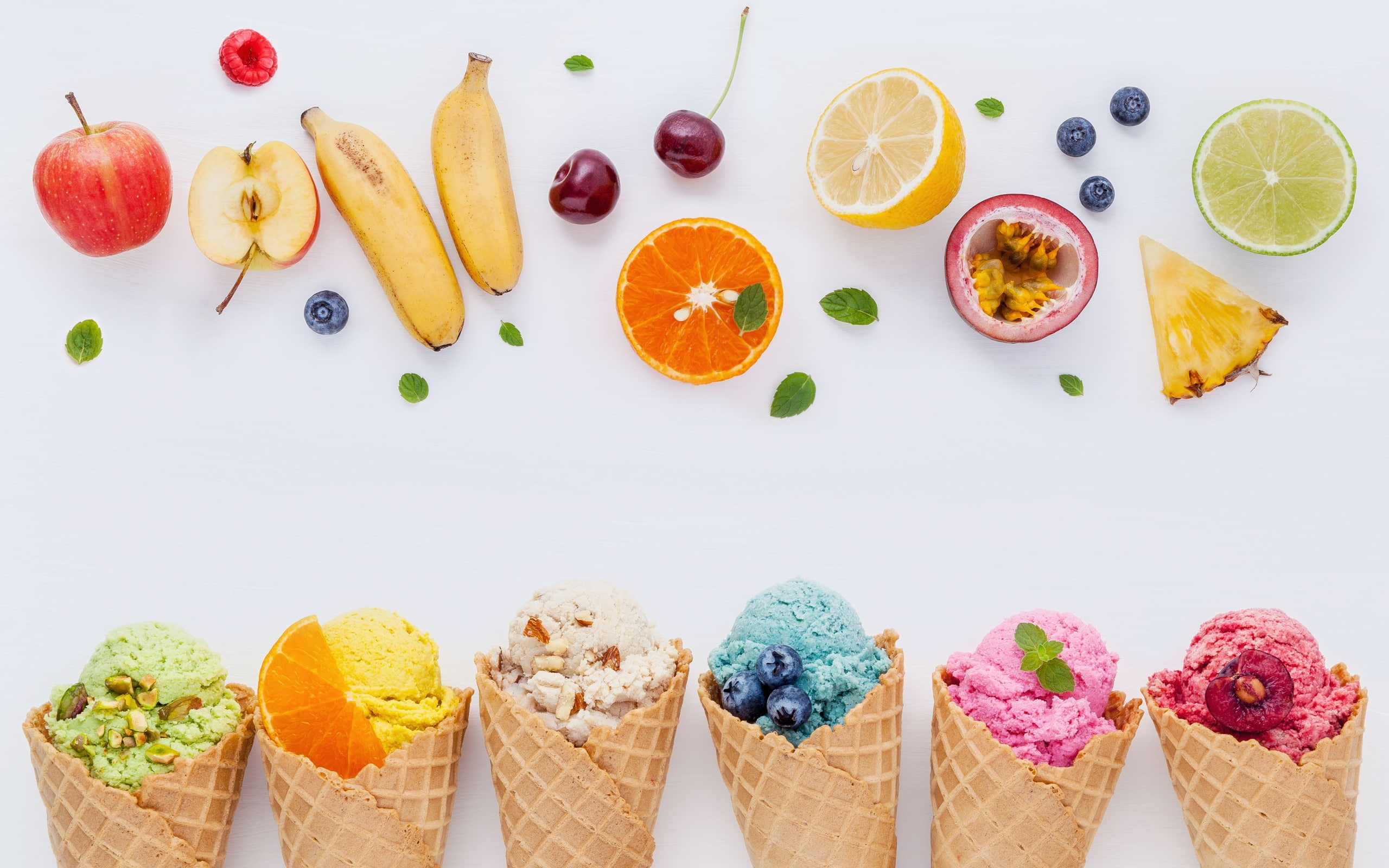 Gelato: Colorful, Italian type of ice cream. 2560x1600 HD Wallpaper.