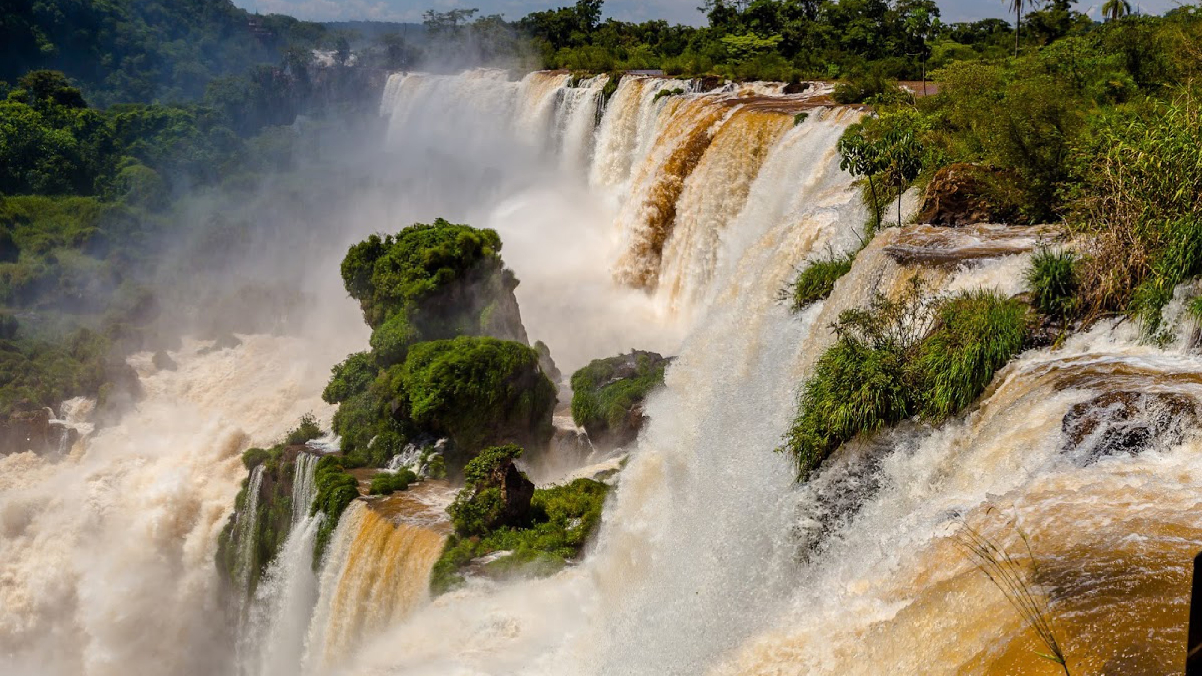 Island in the Iguazu Falls, Wallpaper, 4K resolution, Mac, 3840x2160 4K Desktop