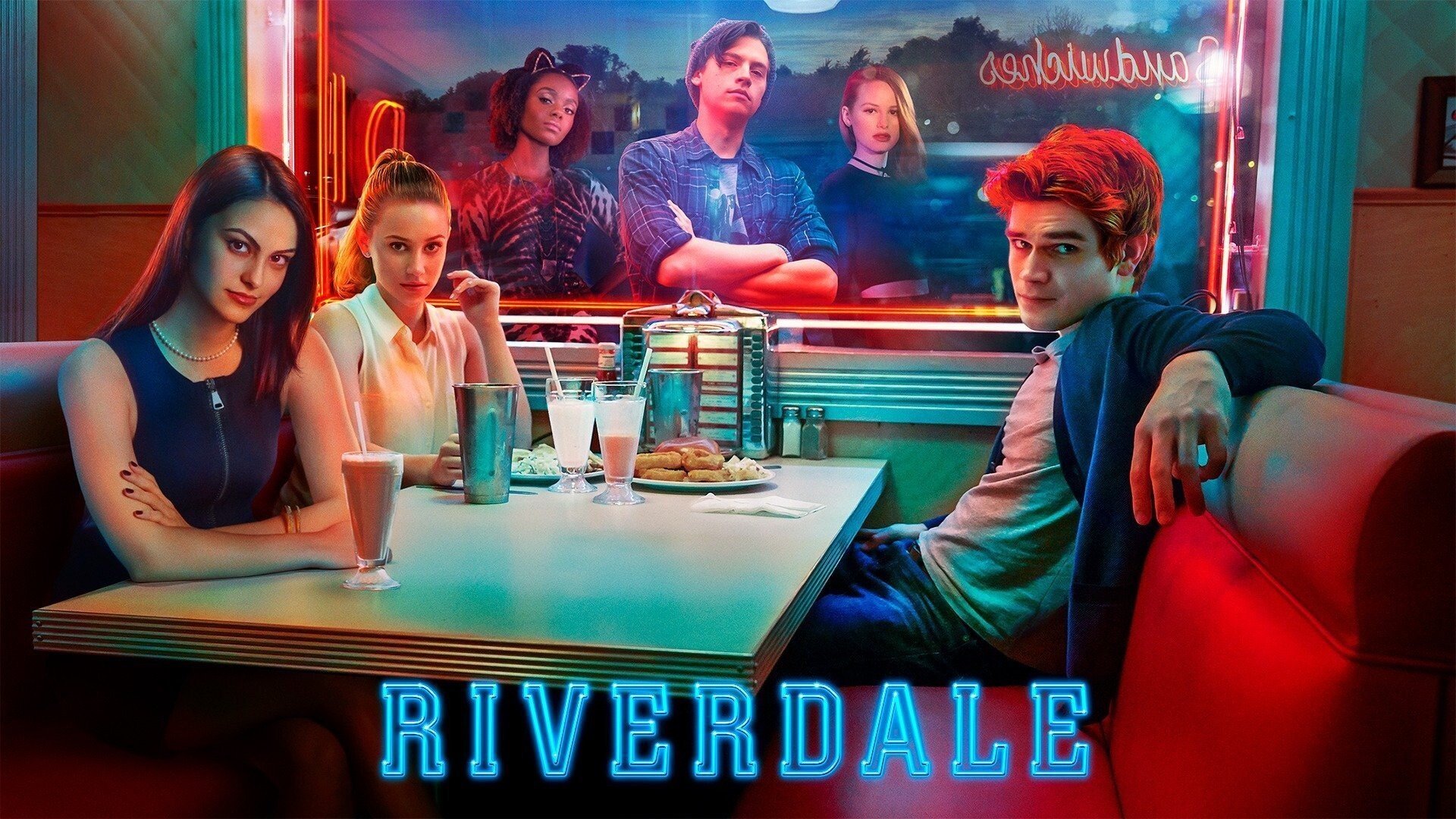 Riverdale (TV Series): The jock Archie, The girl next door Betty, The new girl Veronica, The outcast Jughead. 1920x1080 Full HD Wallpaper.