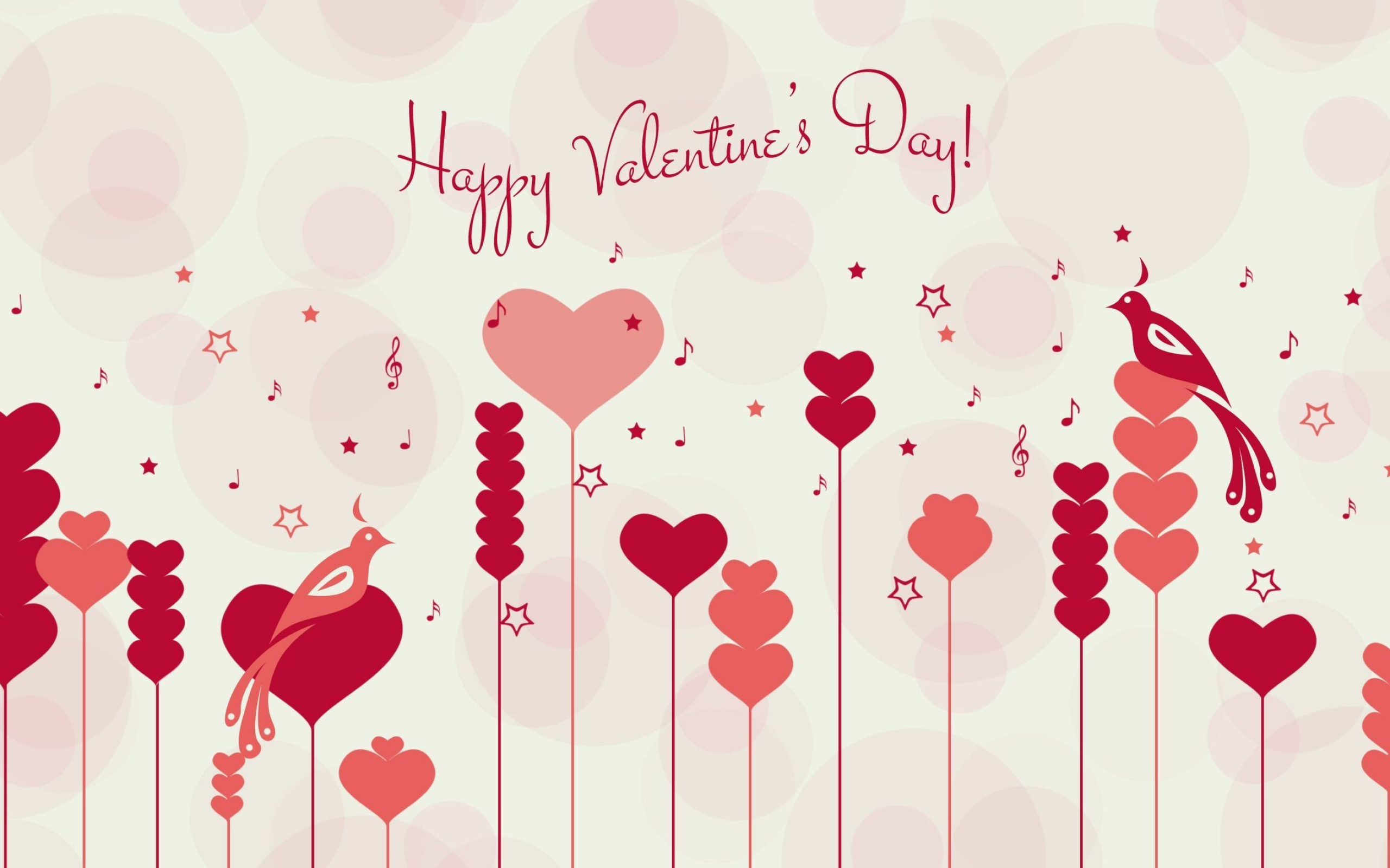 Valentine's Day: A festival of romantic love, Hearts. 2560x1600 HD Background.