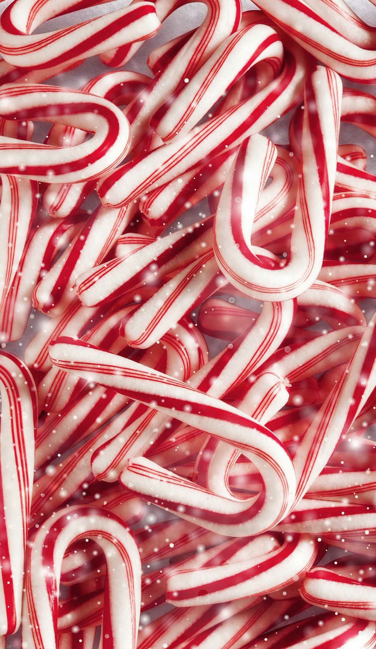 Sweets: Candy cane, Cane-shaped stick candy often associated with Christmastide. 1280x2210 HD Wallpaper.