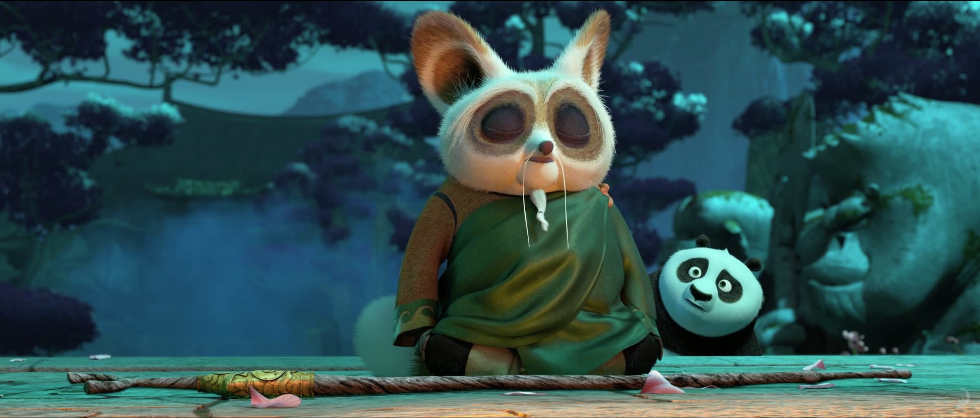 Master Shifu: Kung Fu Panda 3, Acts as both a friend and mentor to Po. 3360x1440 Dual Screen Background.