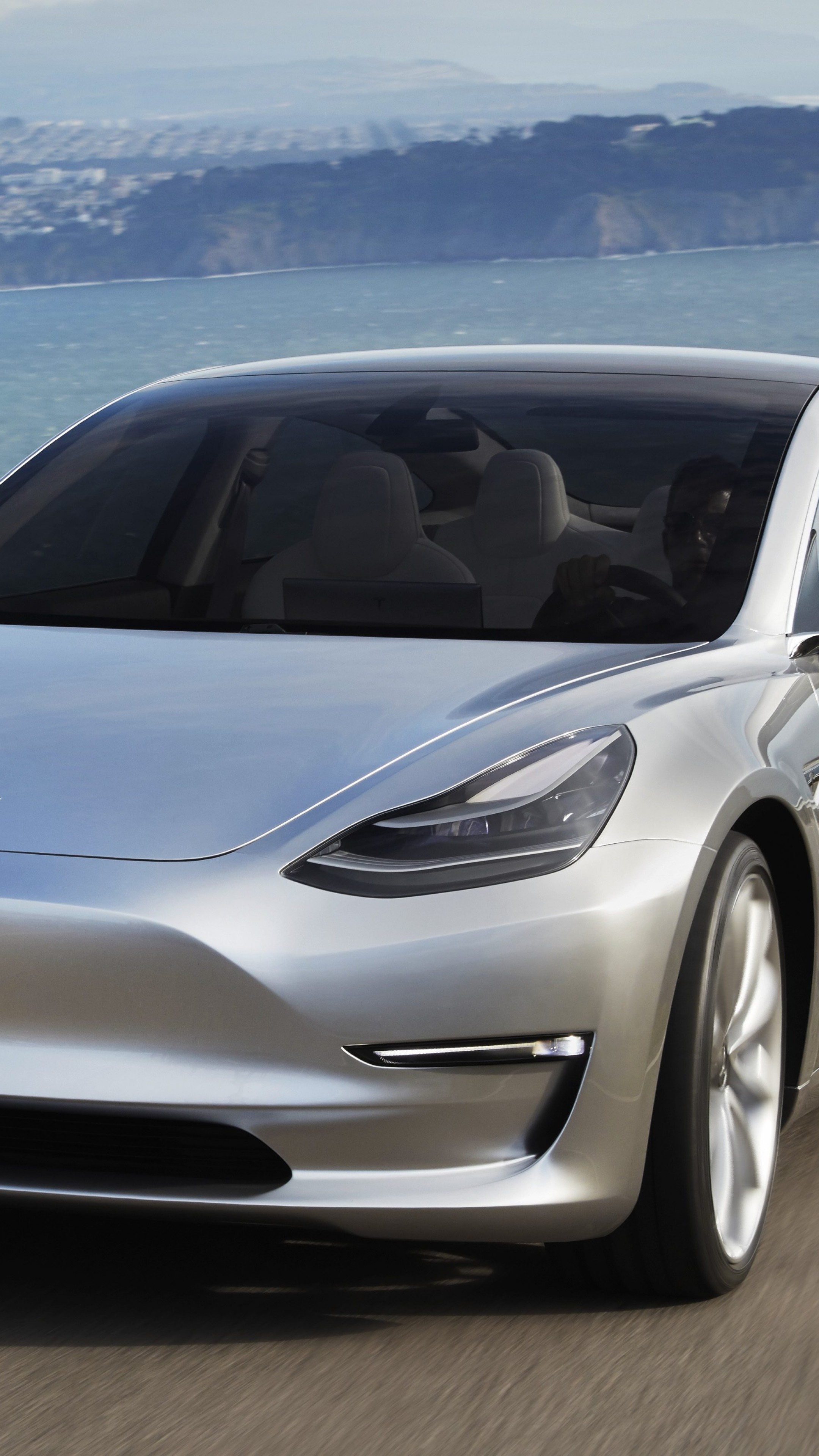 Tesla Model 3, Prototype electric cars, Sedan, Elon Musk, 2160x3840 4K Phone