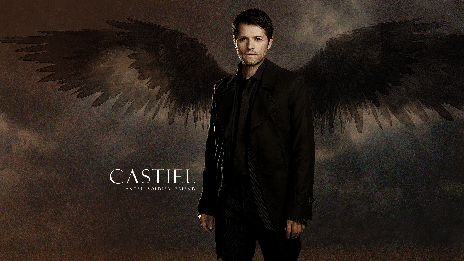 Supernatural: Castiel, Possesses a number of supernatural abilities, including the ability to kill demons. 1920x1080 Full HD Background.