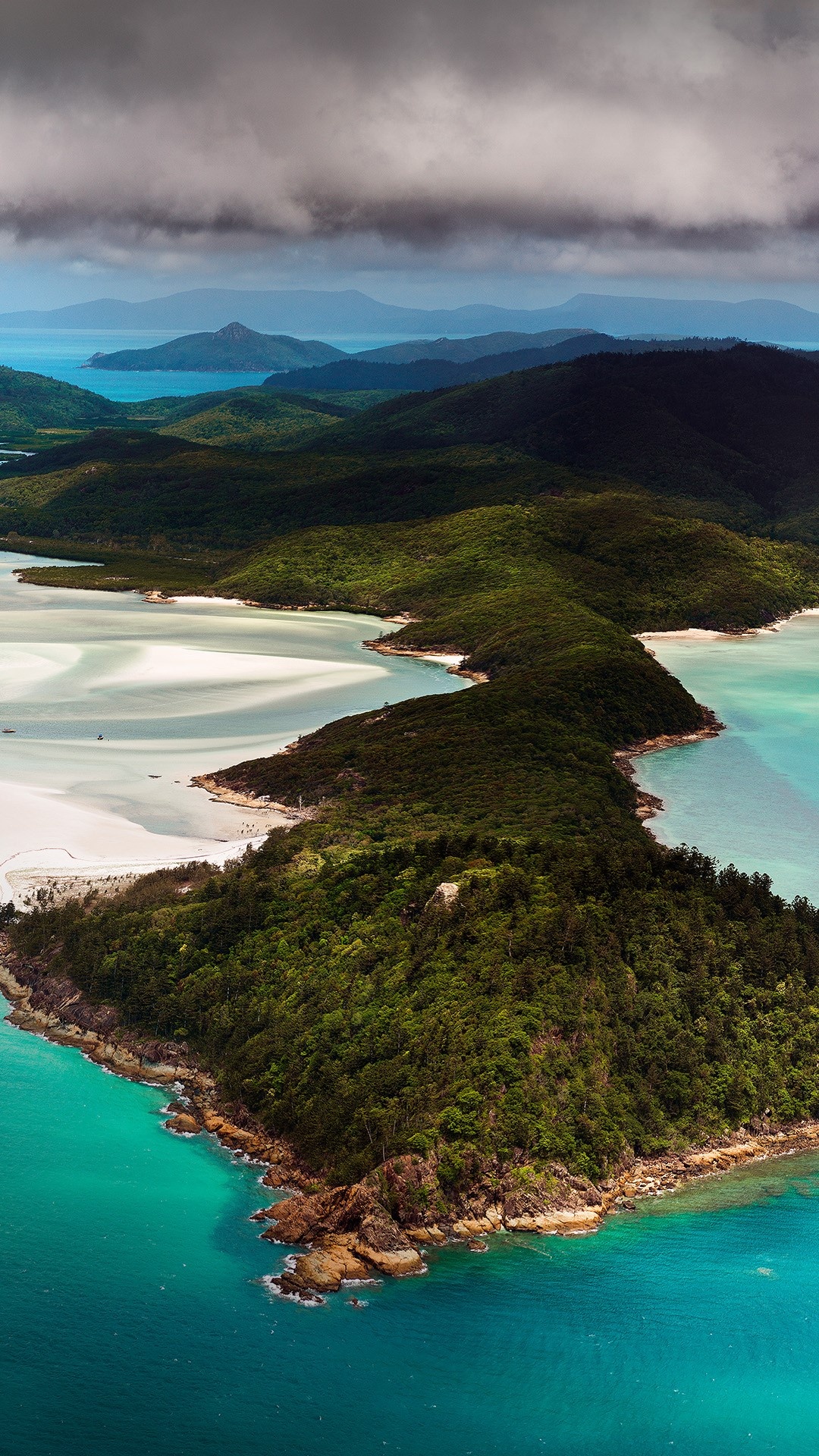 Whitsunday Islands, Hill inlet aerial view, Queensland wonder, Windows 10 spotlight, 1080x1920 Full HD Phone
