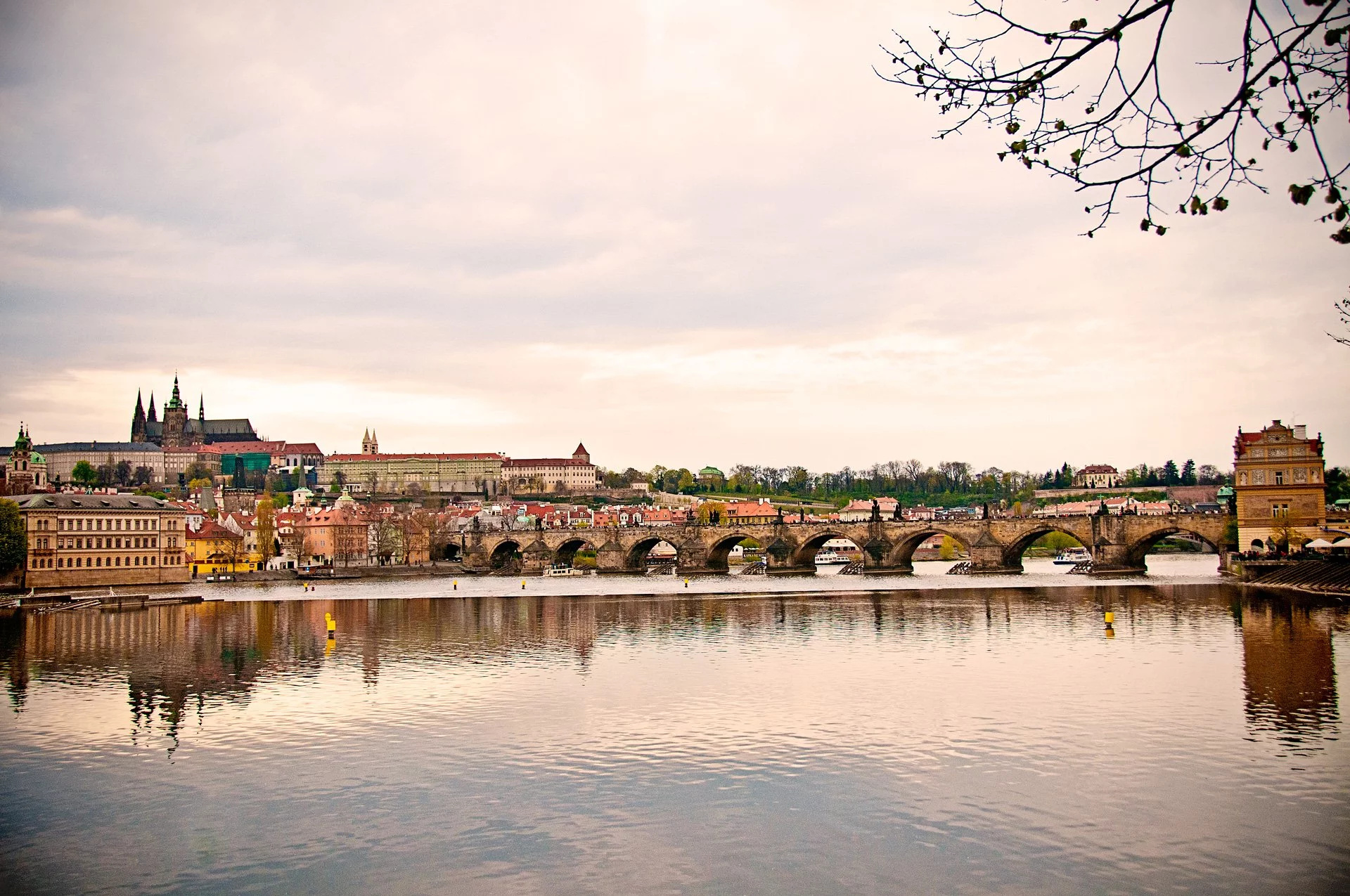 Czechia (Czech Republic): Prague’s oldest bridge, located in the middle of a city. 1920x1280 HD Background.