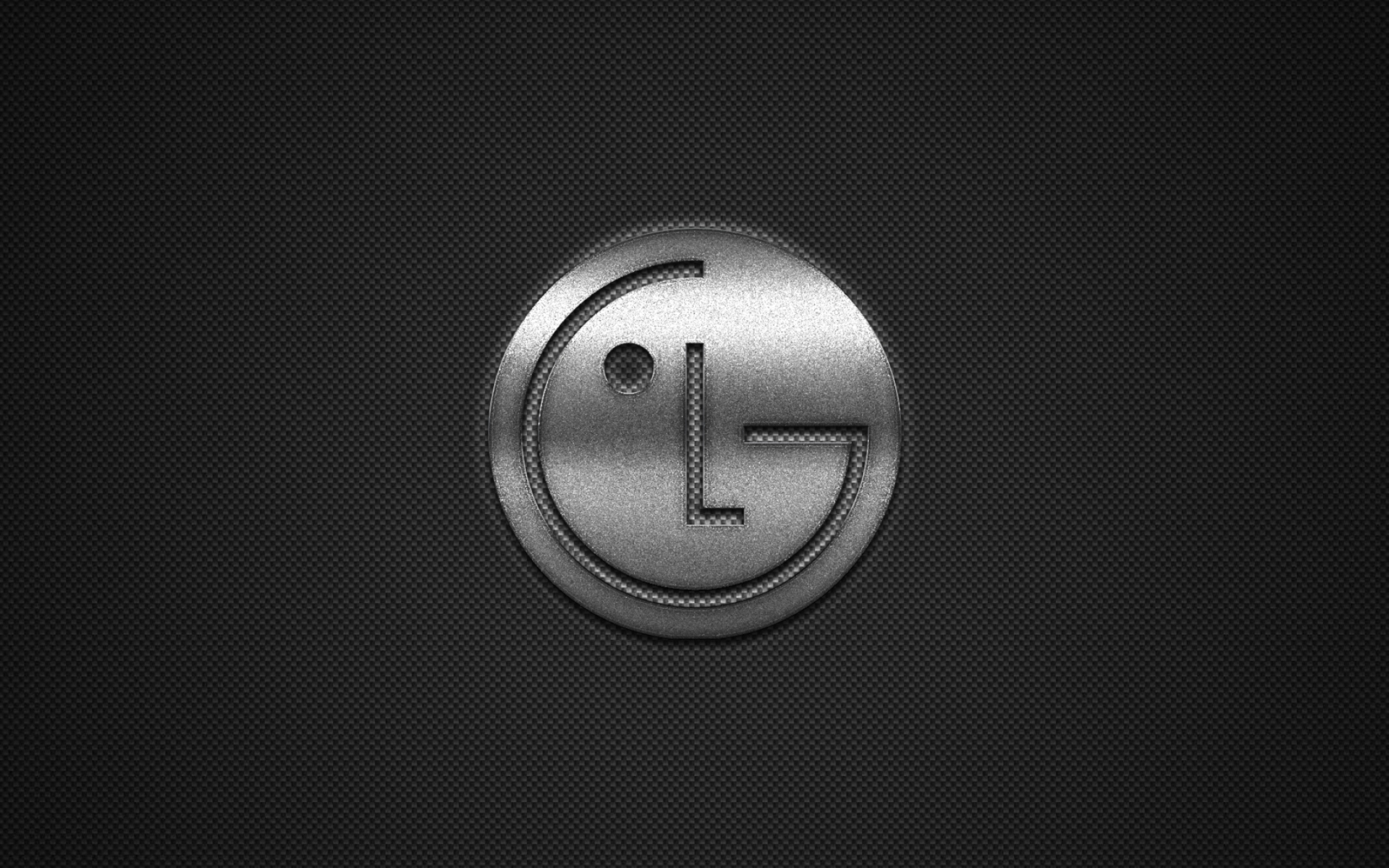 LG, silver logo, shiny design, metal emblem, 2560x1600 HD Desktop