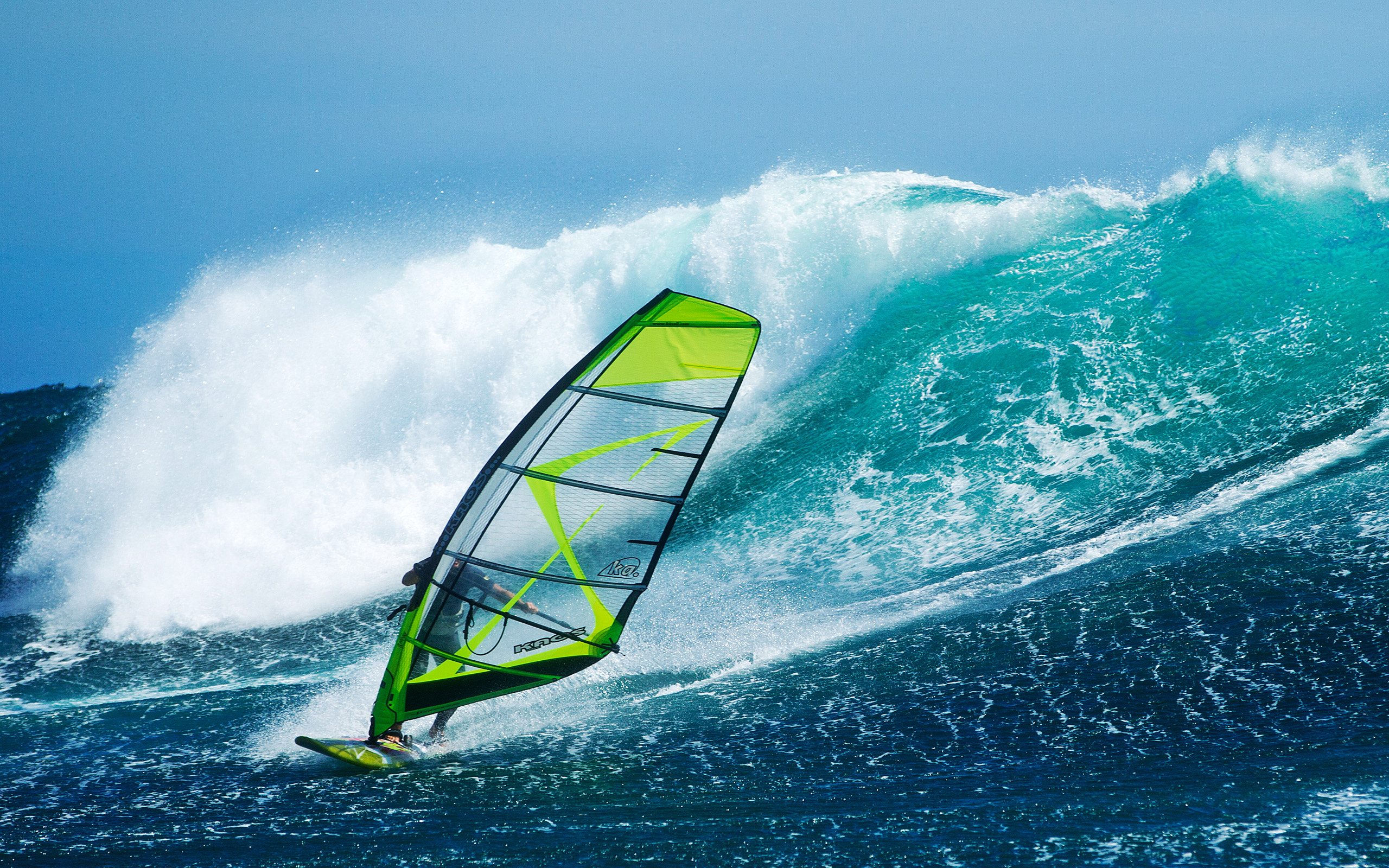 Windsurfing: Robby Naish, Jaws, Peahi, Hawaii, Windsurfing Board Flies, Windsurfing Sail Control. 2560x1600 HD Wallpaper.