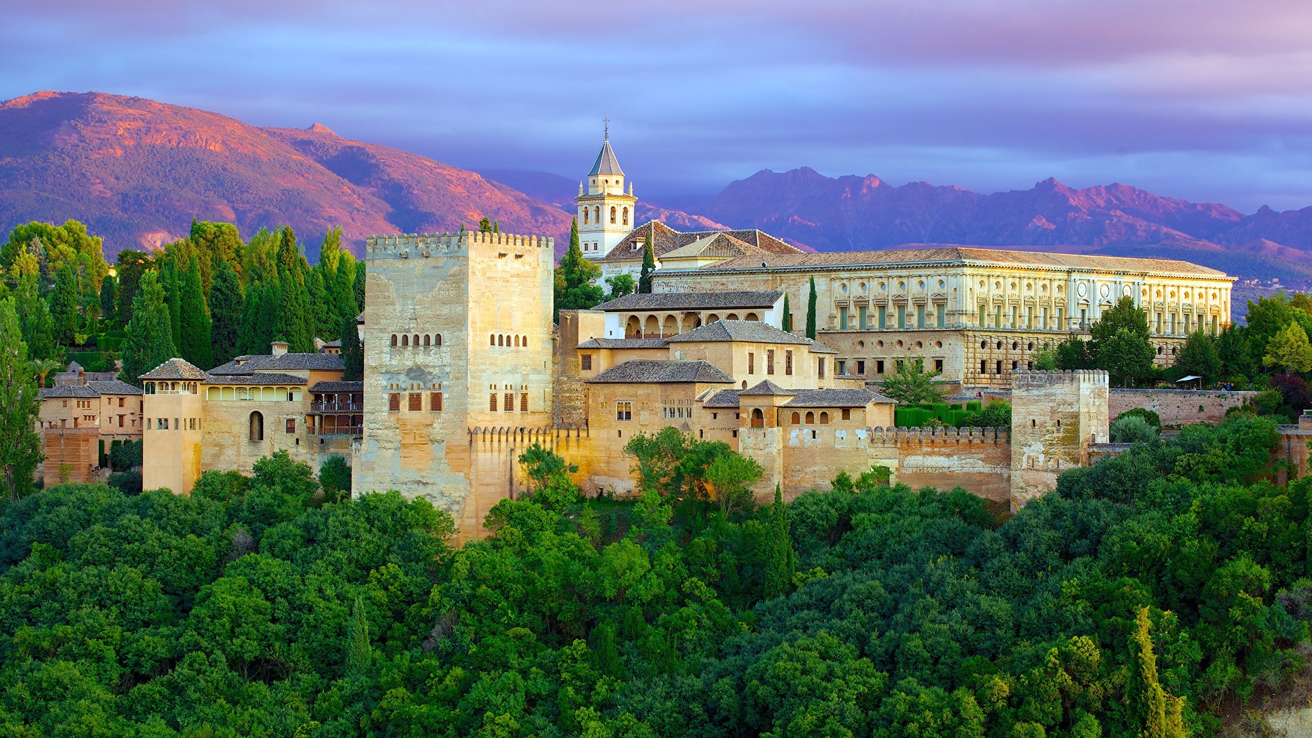 Alhambra, Travels, Spain, Granada, 2560x1440 HD Desktop
