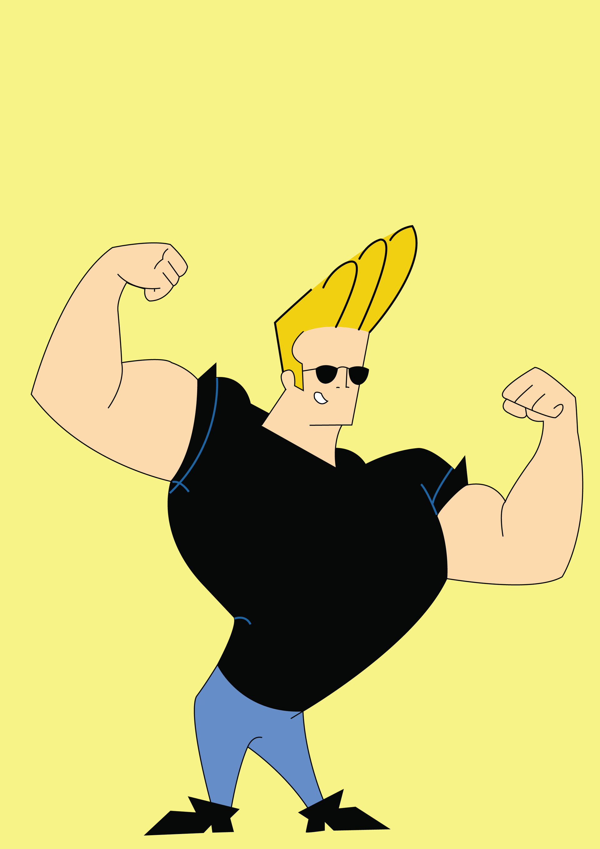 Johnny Bravo, Image posted online, Christopher Peltier, Cartoon character, 1920x2720 HD Phone