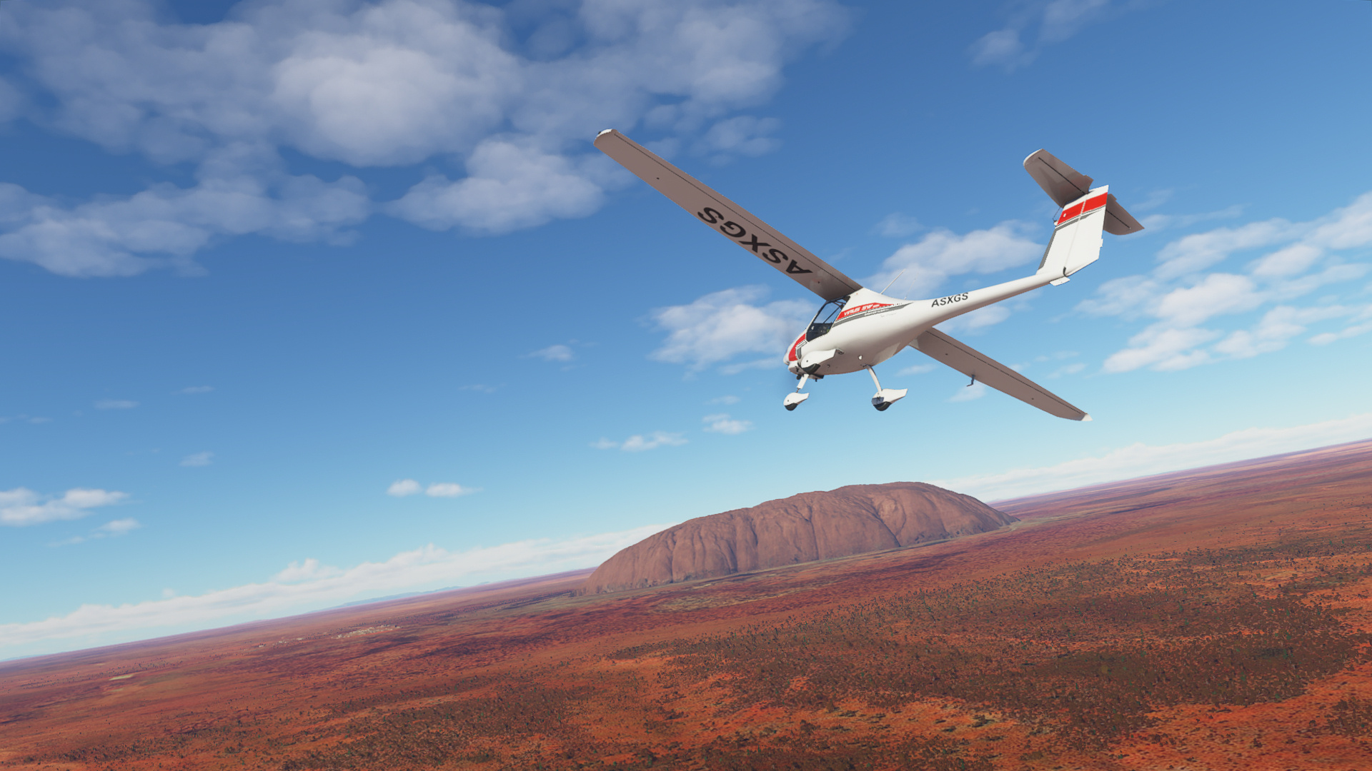 Ultralight Aviation: Microsoft Flight Simulator 2020, Open world virtual reality video game. 1920x1080 Full HD Background.