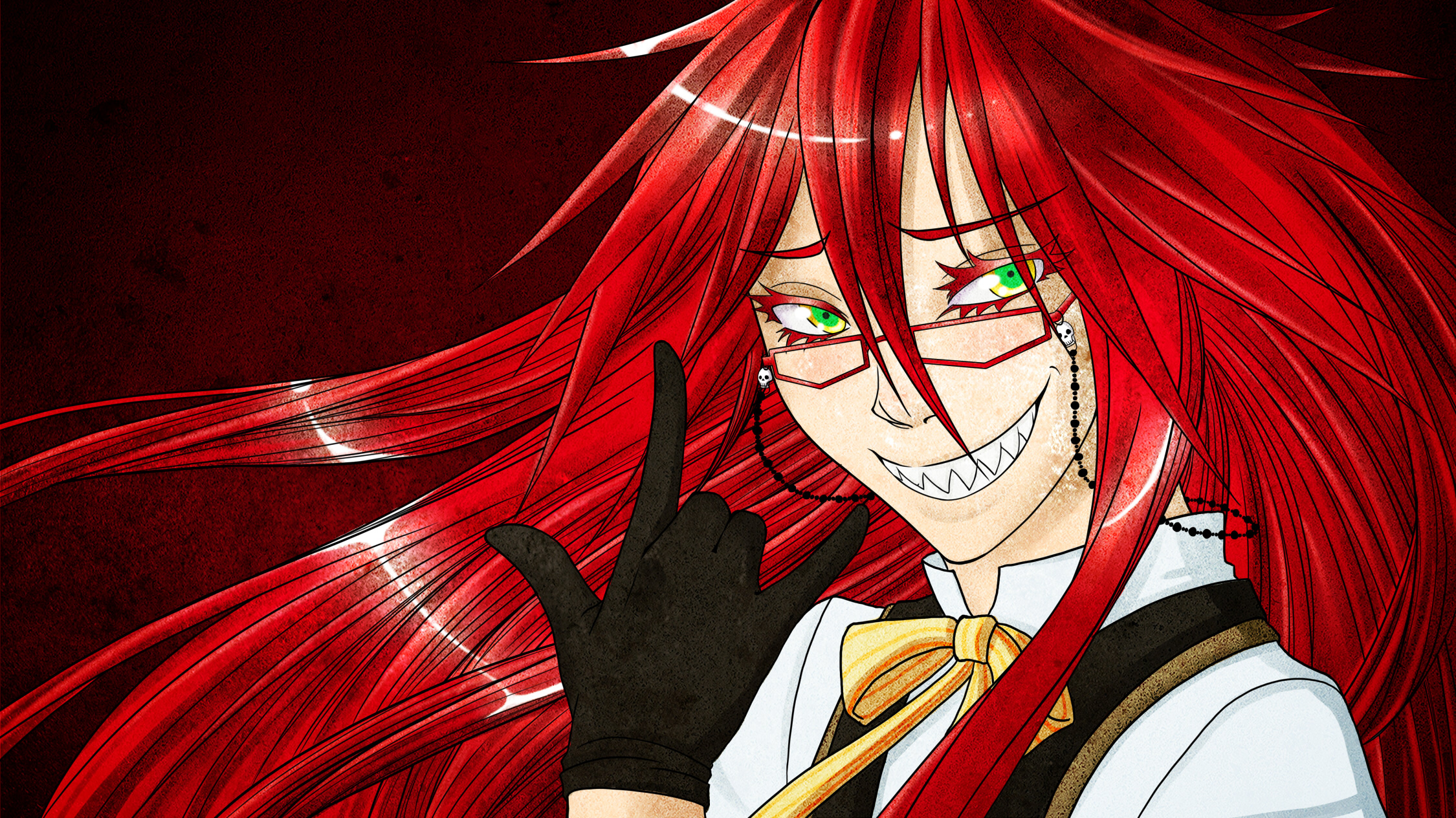 Grell Sutcliff: The character is a part of the Retrieval Division of the Grim Reaper Dispatch. 2250x1270 HD Wallpaper.