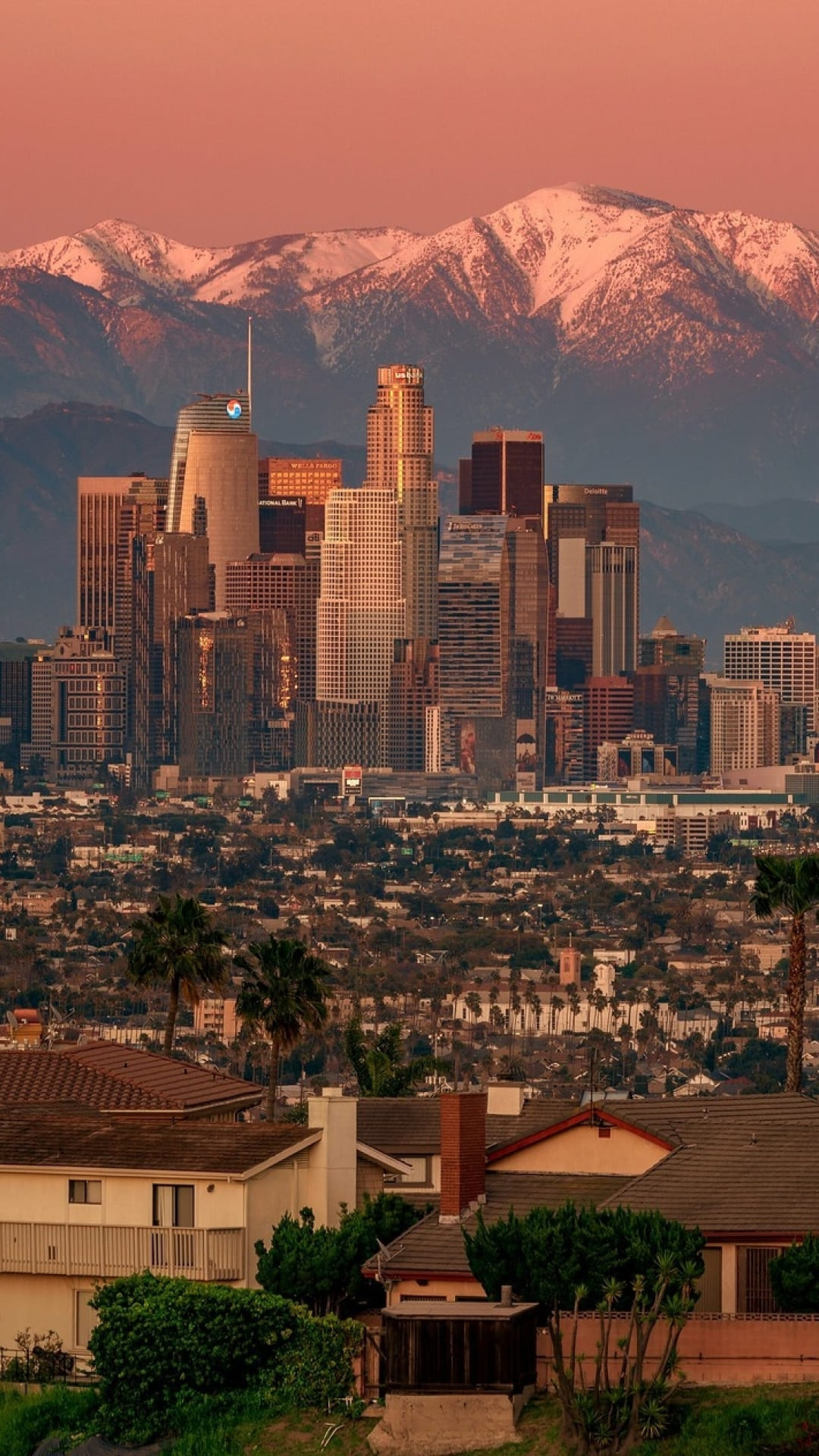 Los Angeles Skyline, Travels, Best quality, HD, 1080x1920 Full HD Phone