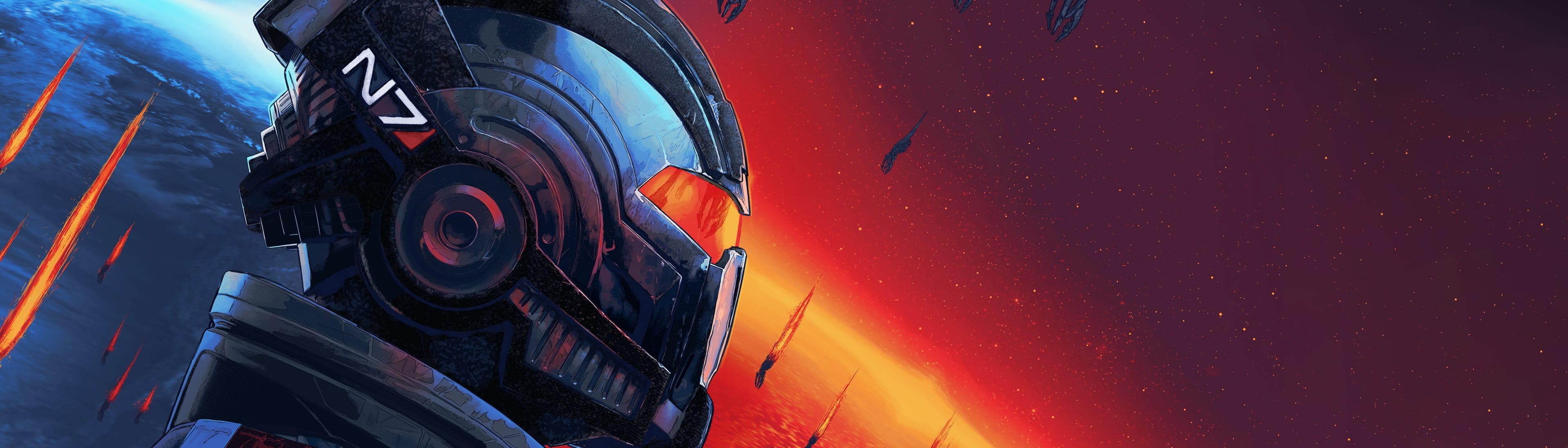 Mass Effect 3, Legendary edition, Enhanced gaming experience, Iconic sci-fi franchise, 3840x1100 Dual Screen Desktop