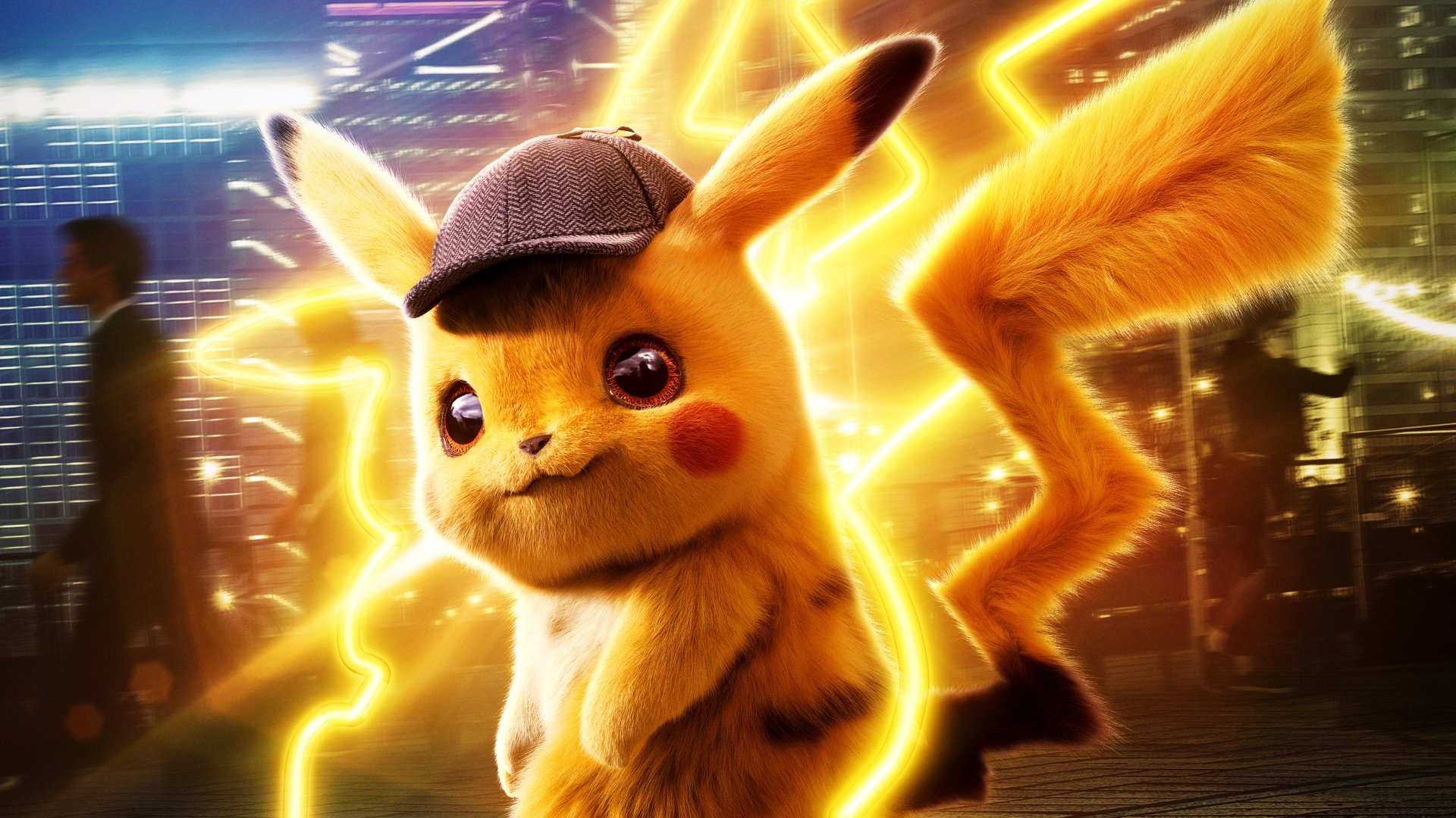 Pokemon Detective Pikachu: The film's visual effects were provided by the Moving Picture Company. 1920x1080 Full HD Background.