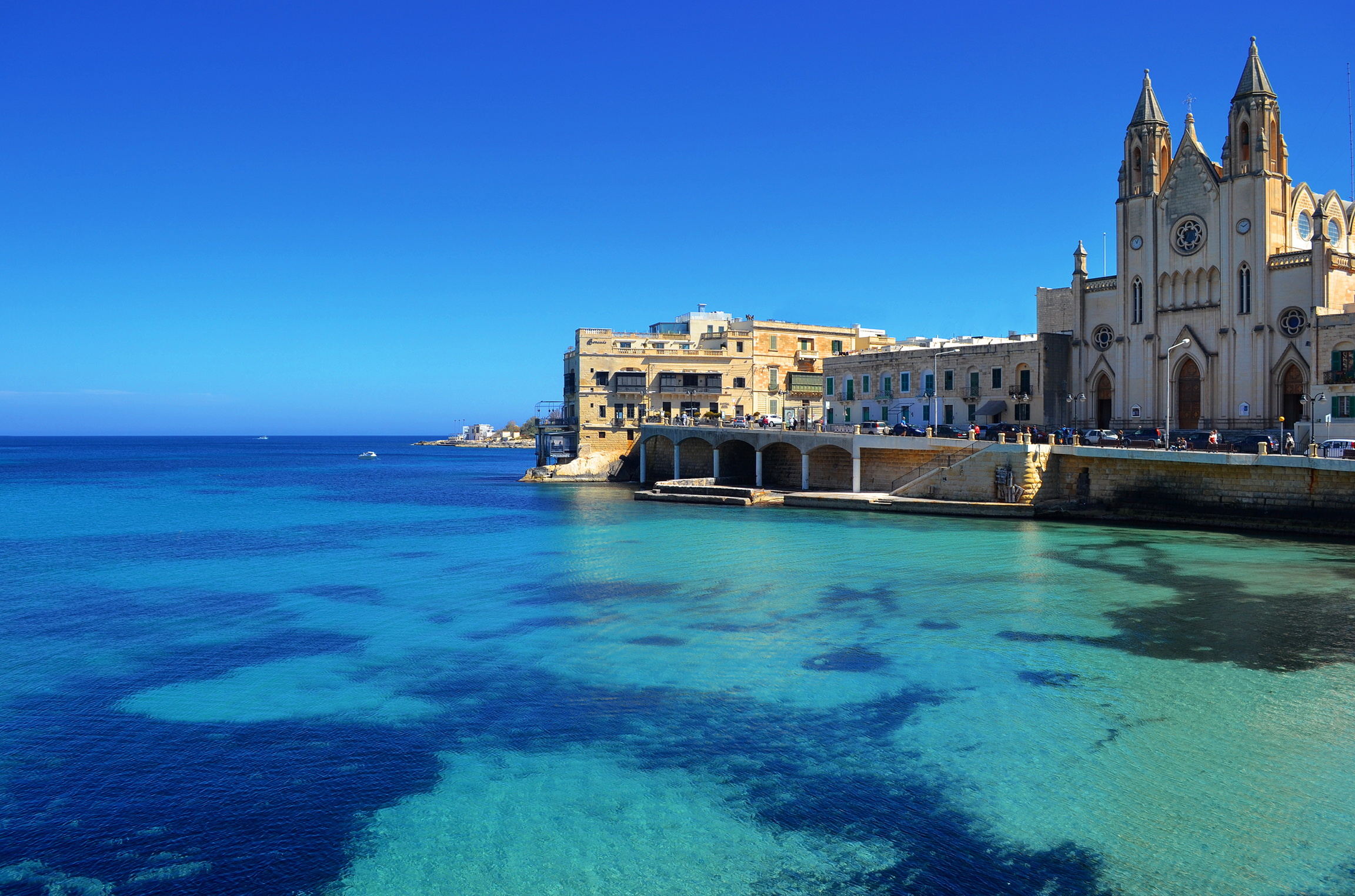 Picturesque Malta, St. Julian's coast, Vibrant cities, Scenic sea views, 2310x1530 HD Desktop