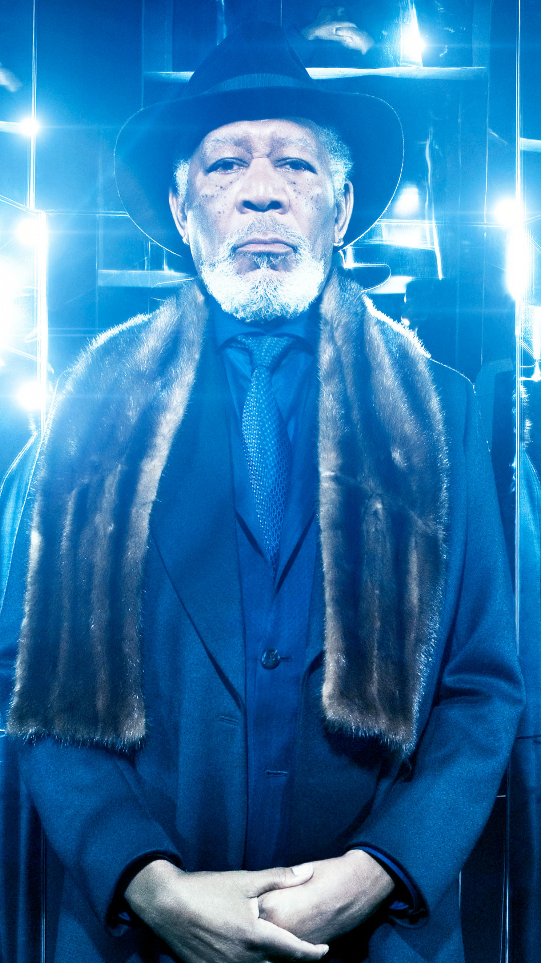 Morgan Freeman, High resolution wallpaper, Stunning visuals, Cinematic magic, 1080x1920 Full HD Phone