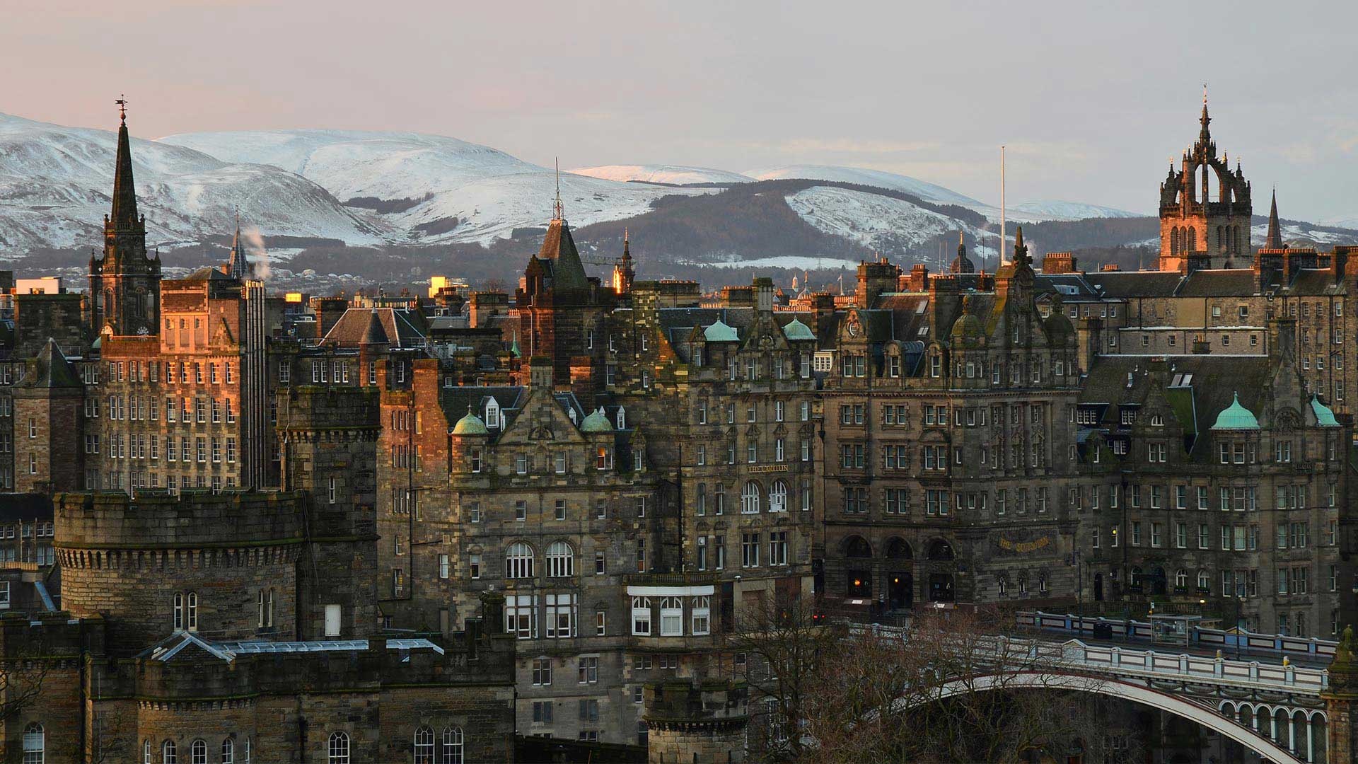 Edinburgh winter, 4K HD wallpapers, Top free backgrounds, Snowy scenes, 1920x1080 Full HD Desktop