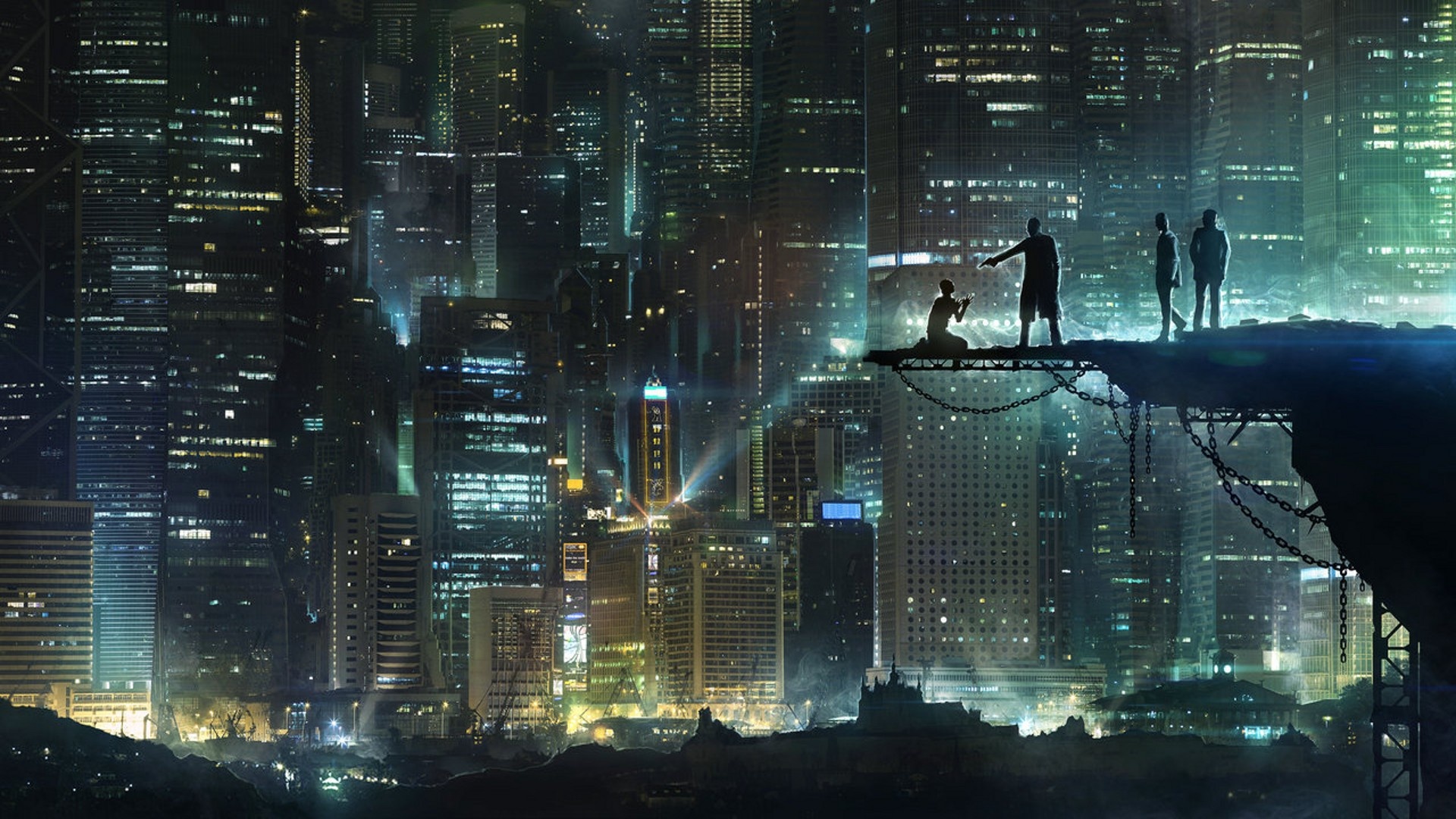 Gotham City movies, High-definition wallpapers, Atmospheric visuals, Ethereal atmosphere, 1920x1080 Full HD Desktop