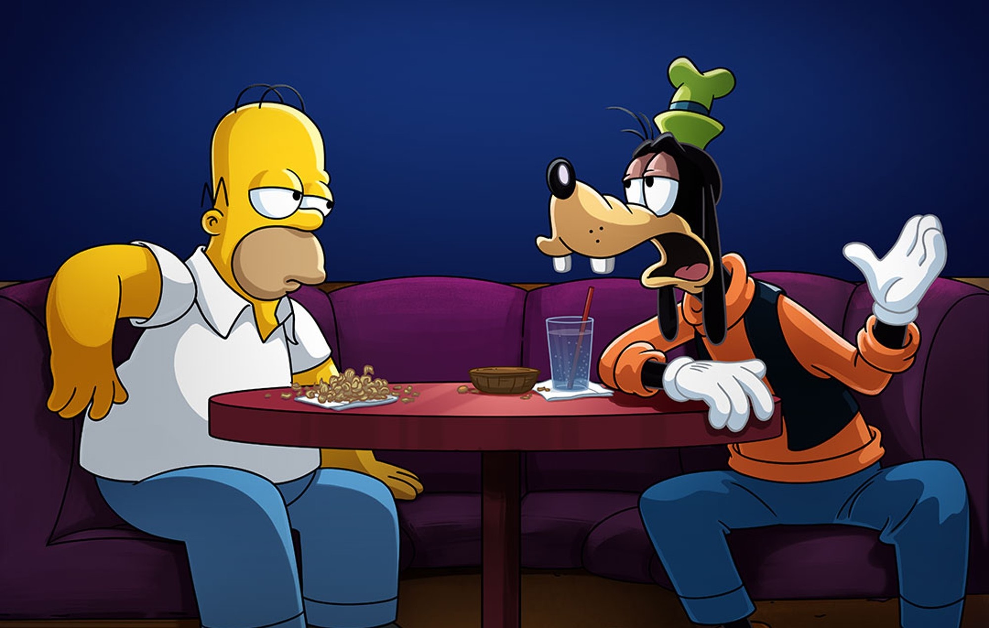 Goofy, The Simpsons crossover, Homer meets Goofy, 2000x1270 HD Desktop