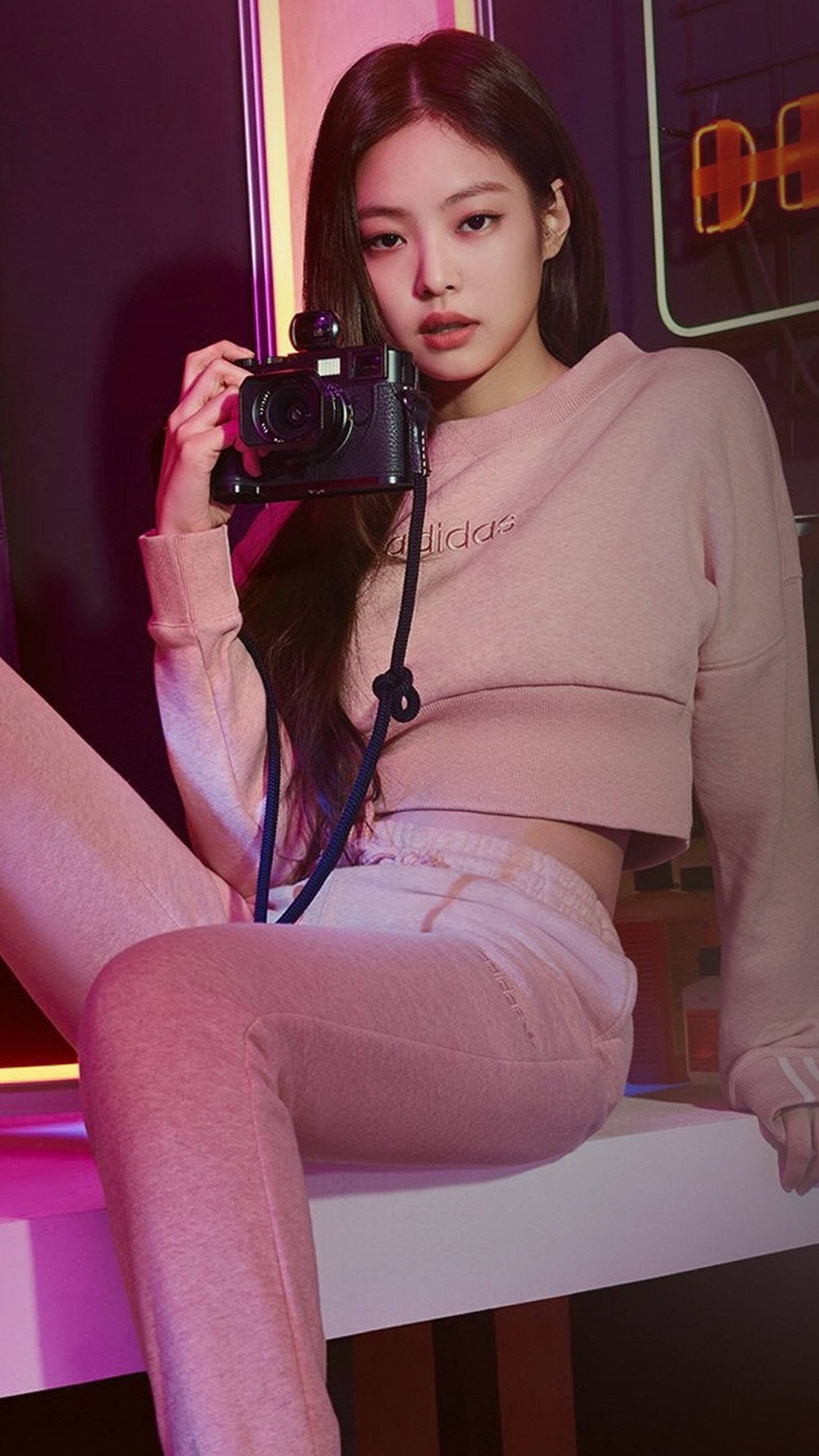 BLACKPINK: Jennie, made her debut as a solo artist with the single "Solo". 2160x3840 4K Background.