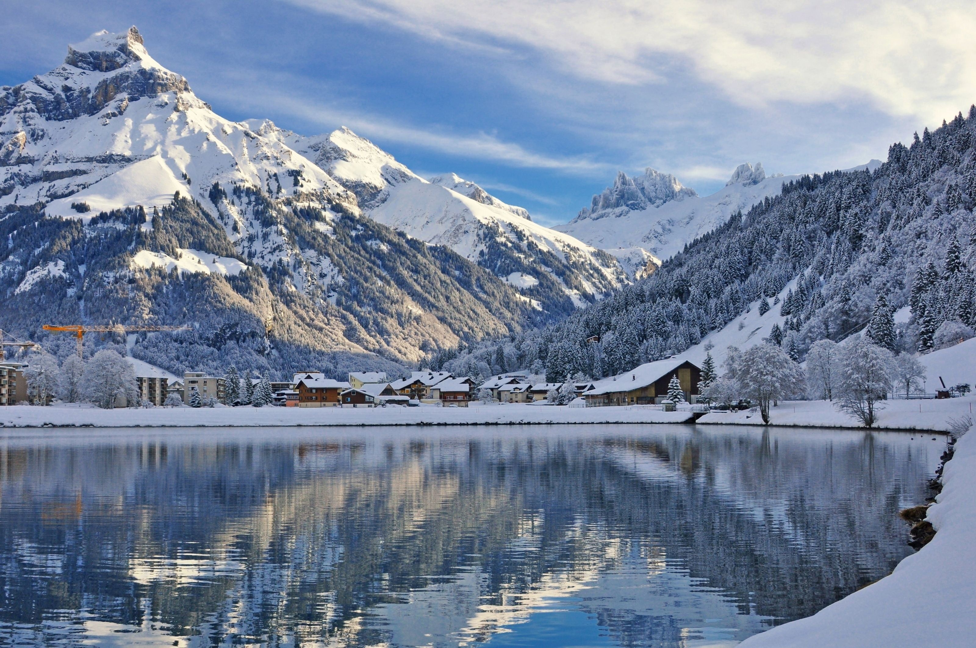 Alps winter wallpapers, Snow-capped peaks, Winter landscapes, Frosty beauty, 3200x2130 HD Desktop