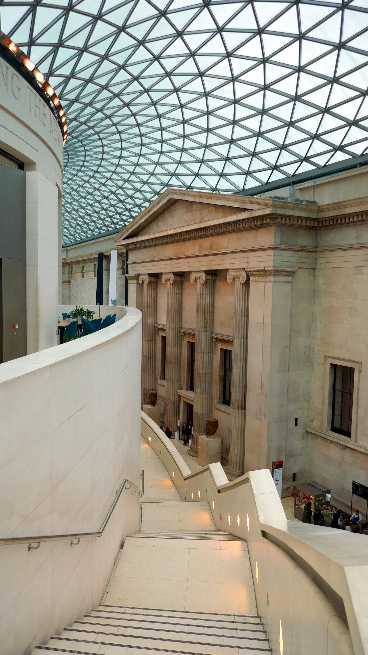 British Museum, London interior, UK architecture, Ceiling design, 1200x2140 HD Phone