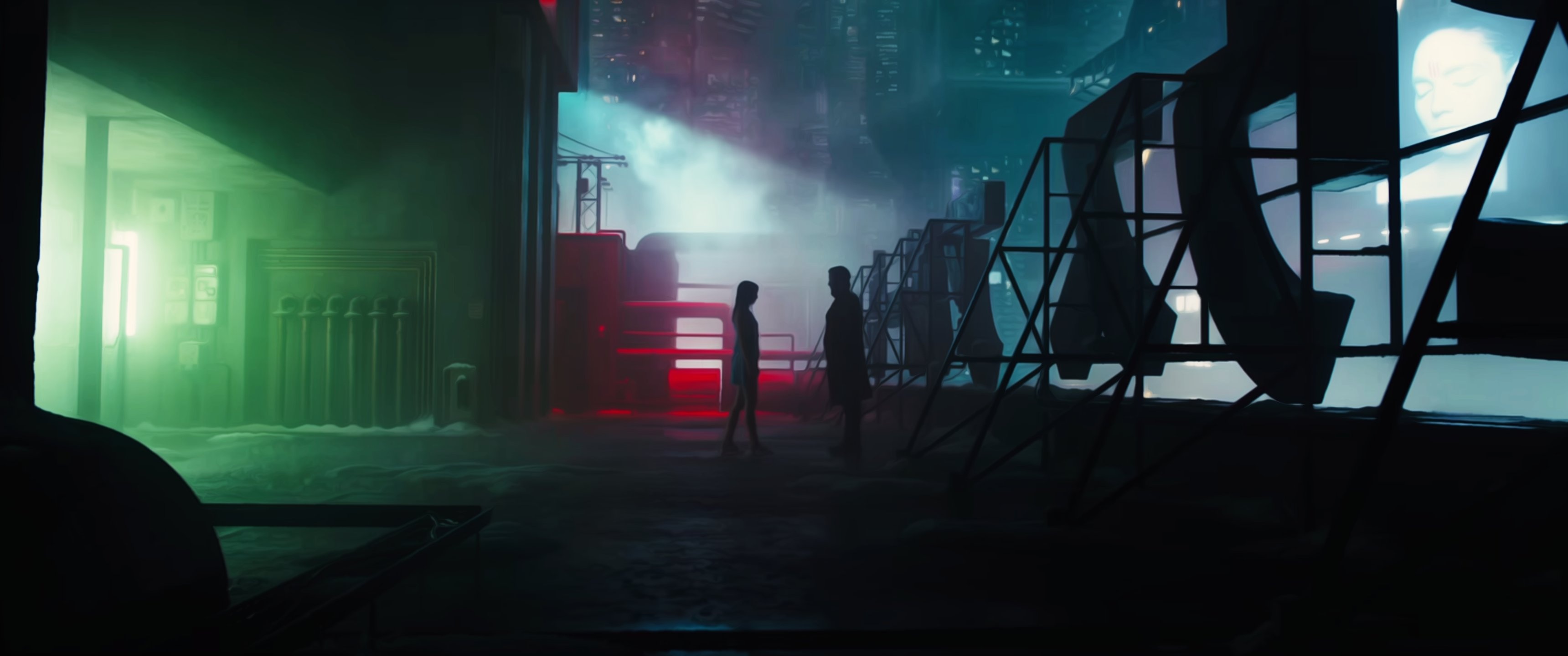 Blade Runner 2049 artwork, 4K HD resolution, Atmospheric sci-fi, Imagination unleashed, 3440x1440 Dual Screen Desktop