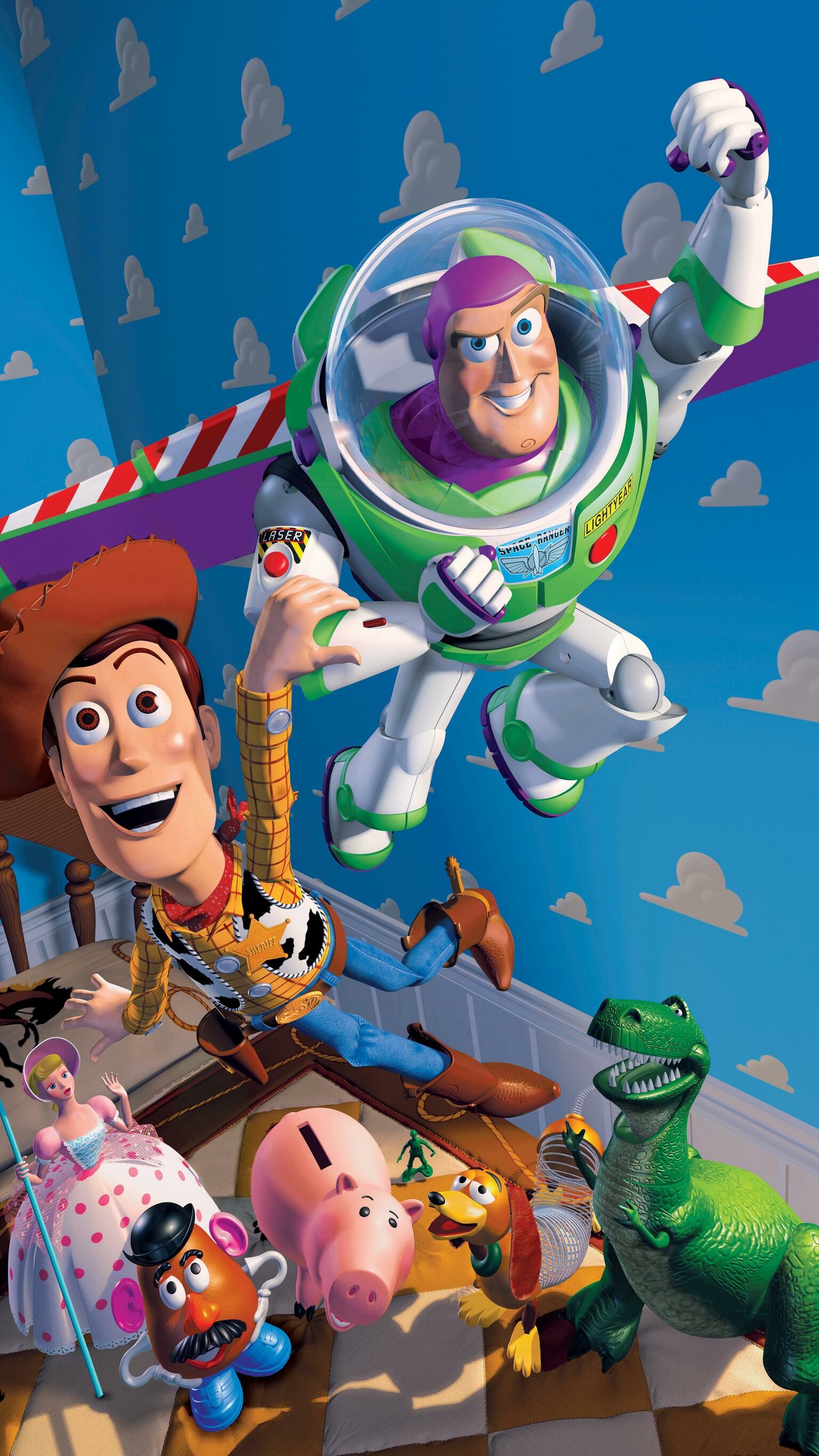 Toy Story: A 1995 American computer-animated comedy film directed by John Lasseter. 1540x2740 HD Wallpaper.