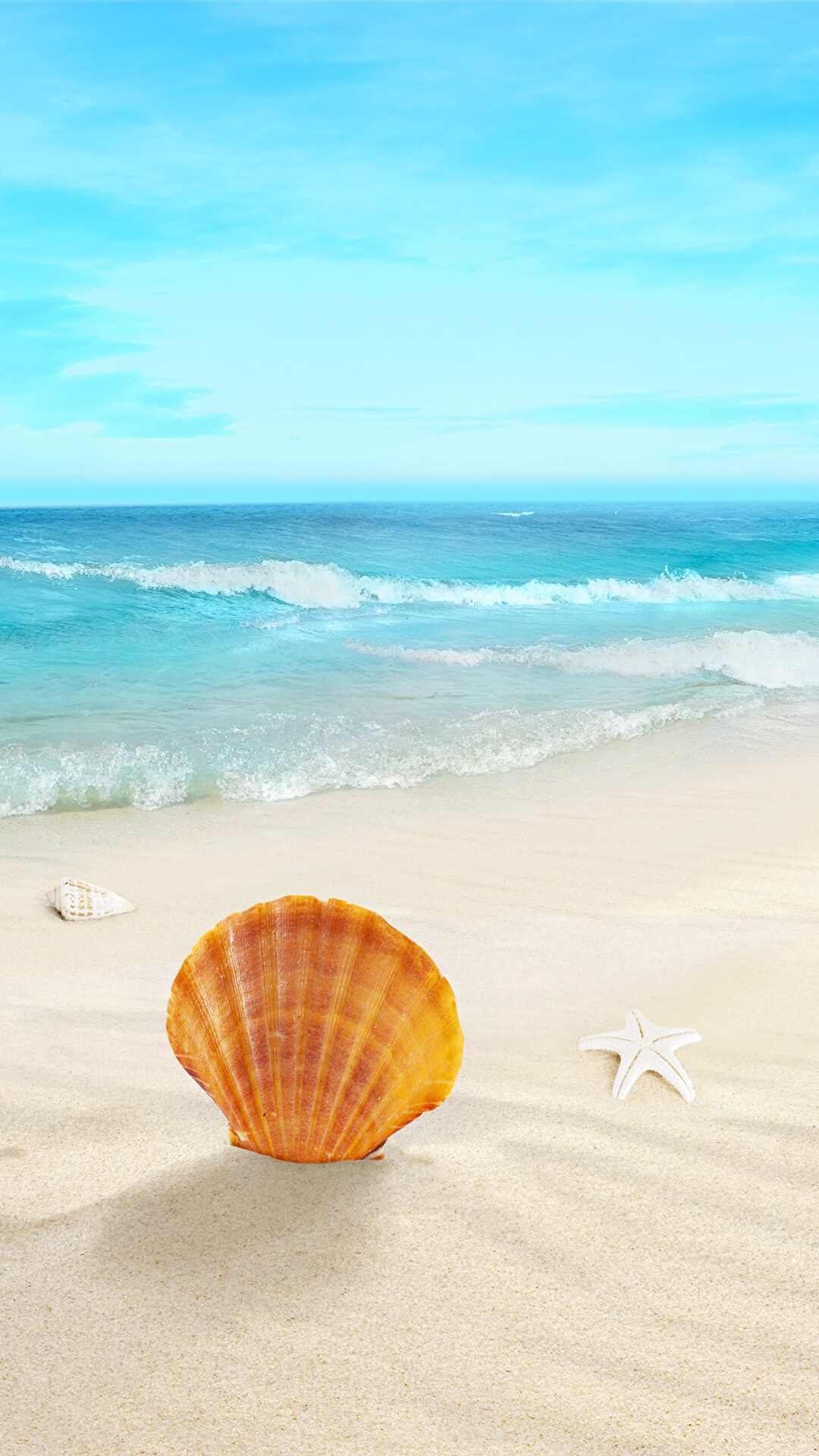 Starfish: Beach Wallpapers - Top Best Quality Beach Backgrounds ( HD, 4k ). 1080x1920 Full HD Background.