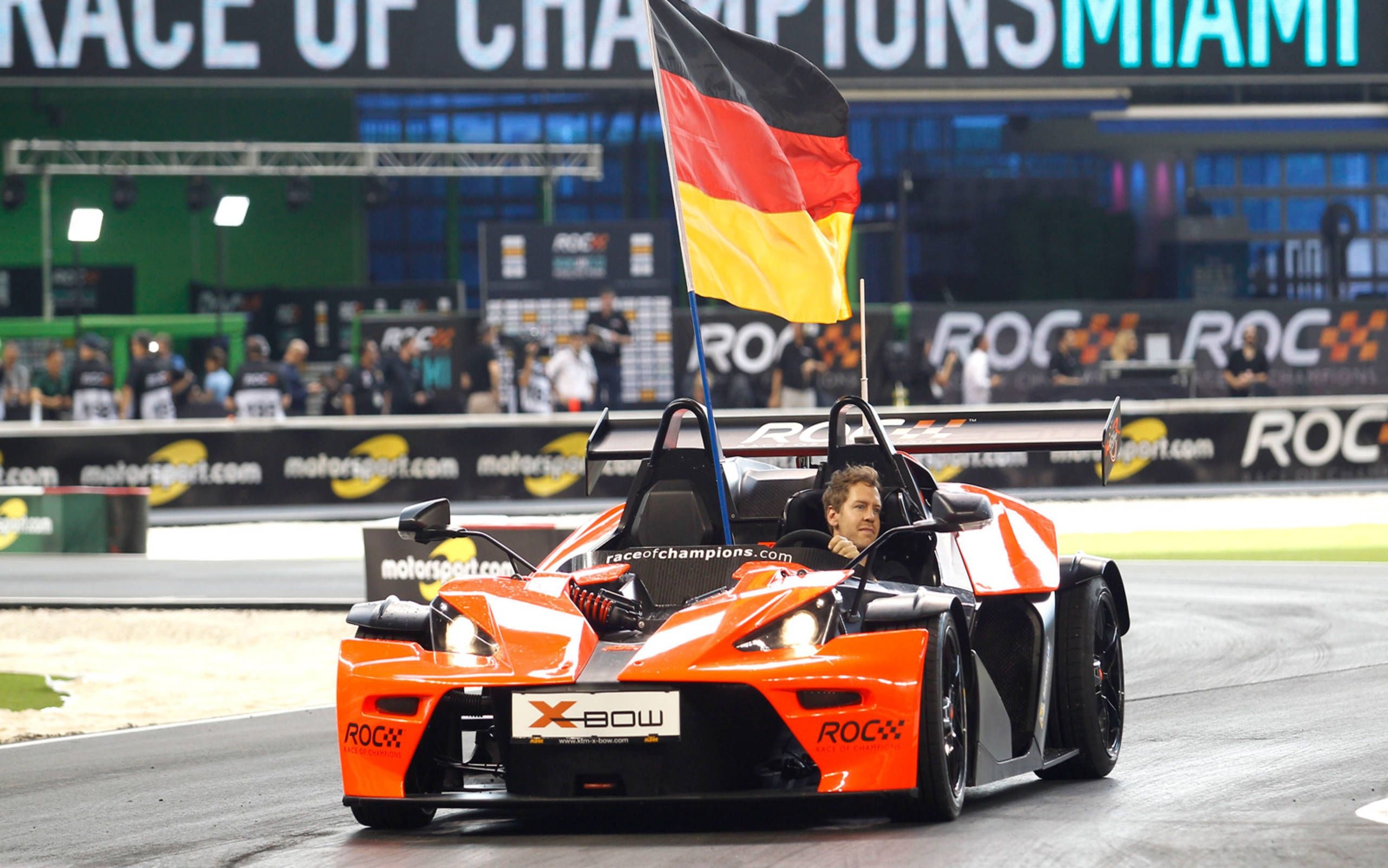 Race of Champions (ROC): Sebastian Vettel, Germany, The winner, ROC Nation's Cup. 2560x1600 HD Background.