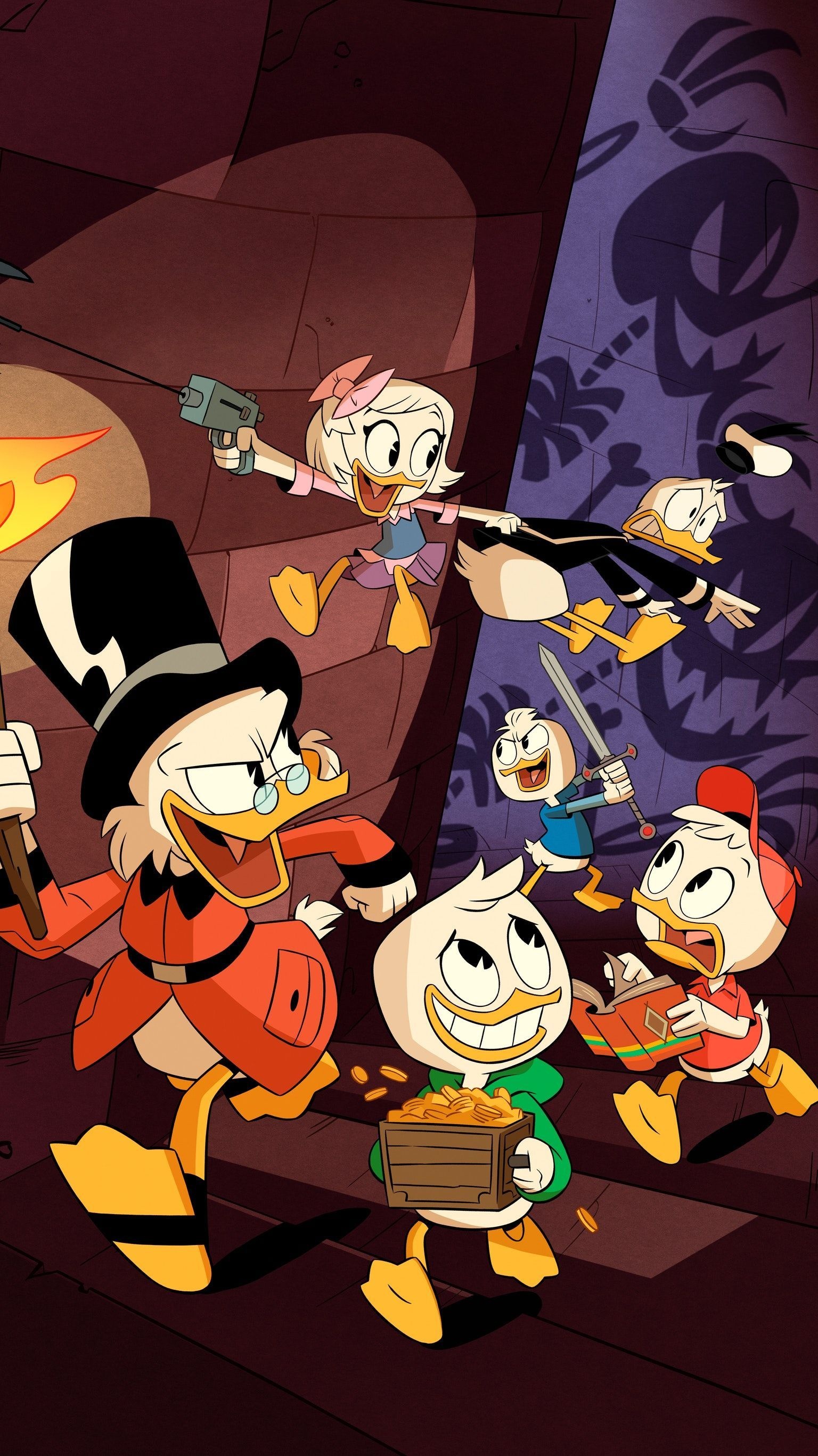 DuckTales Animation, Uncle Scrooge, Cartoon wallpapers, Disney, 1540x2740 HD Phone