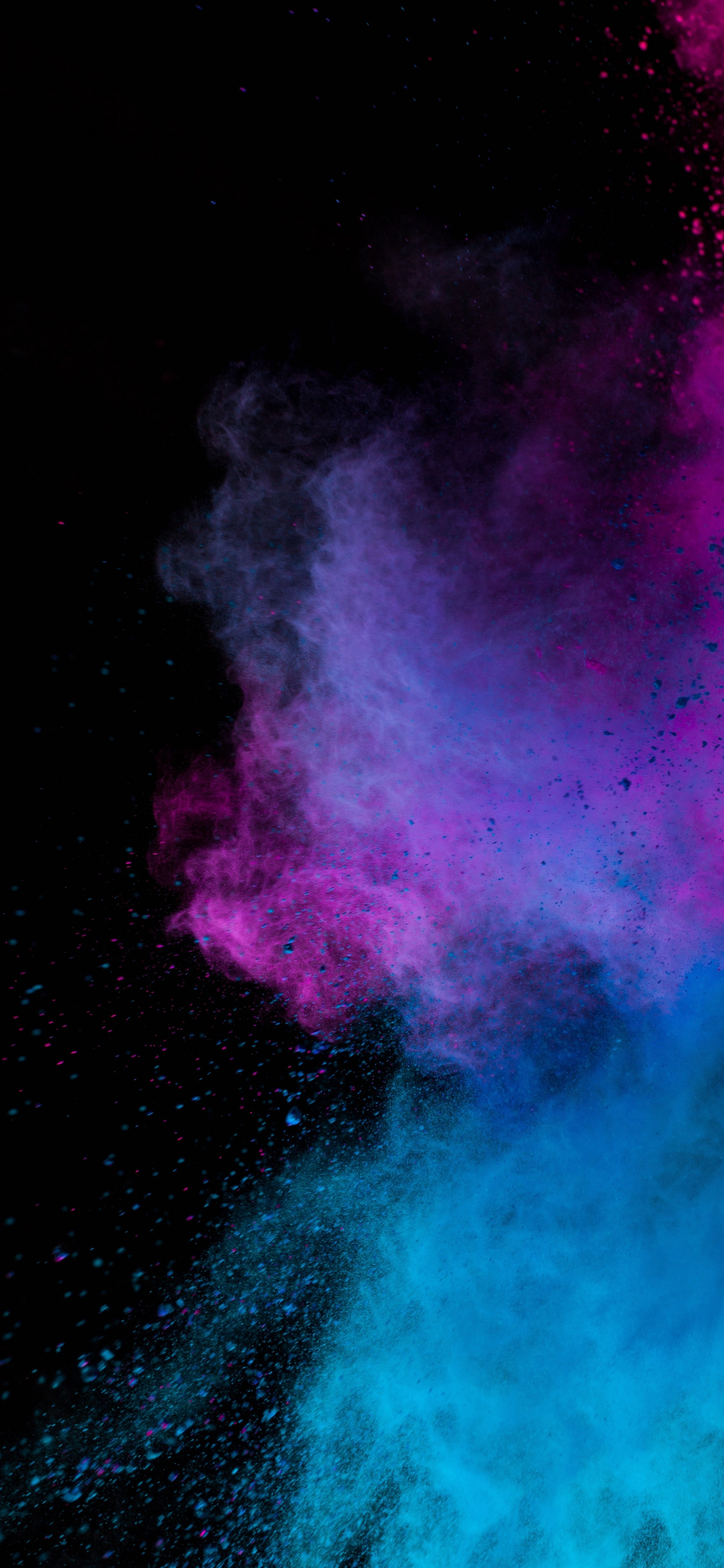 Dusk powder paint, Holi multicolored, Iphone x, 1130x2440 HD Phone