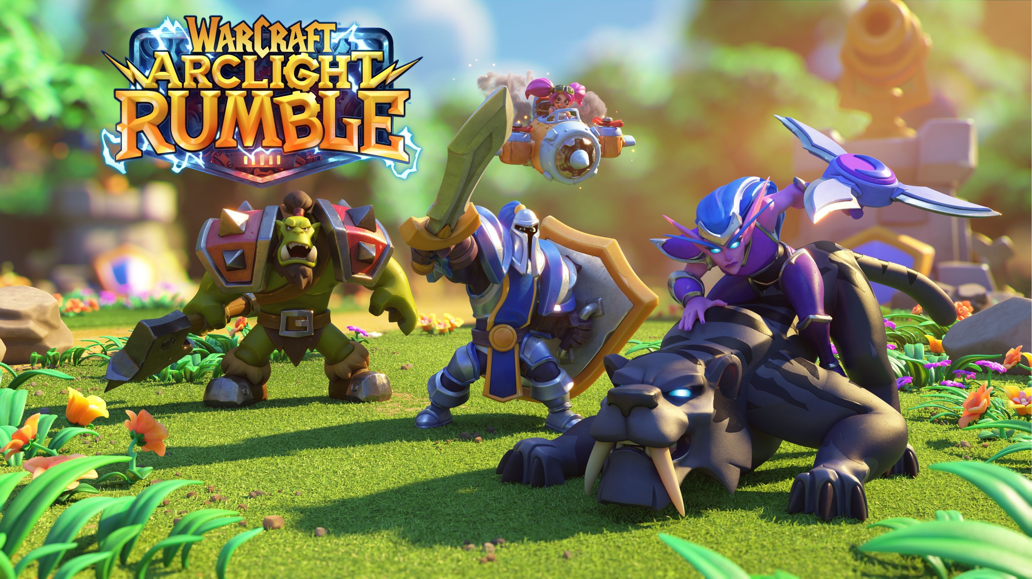 Warcraft Arclight Rumble: New RTS for mobile from Blizzard, Tower defense, Strategy, Action. 3420x1920 HD Background.