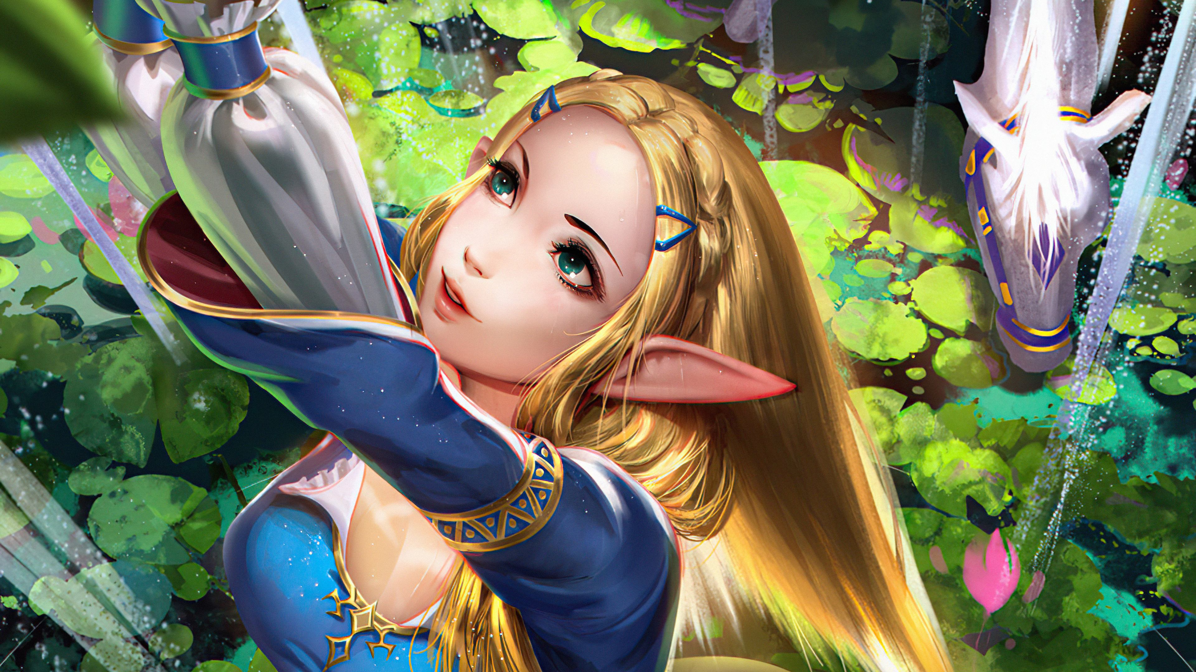 Princess Zelda, High definition, Game visuals, Royal strength, Hyrule reign, 3840x2160 4K Desktop