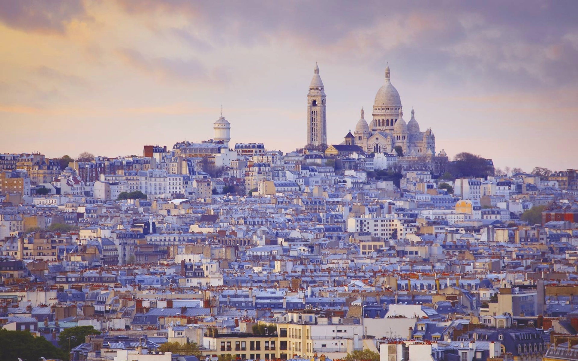 Sacre Coeur Basilica Paris, French Landmarks, Cityscapes, Europe, 1920x1200 HD Desktop