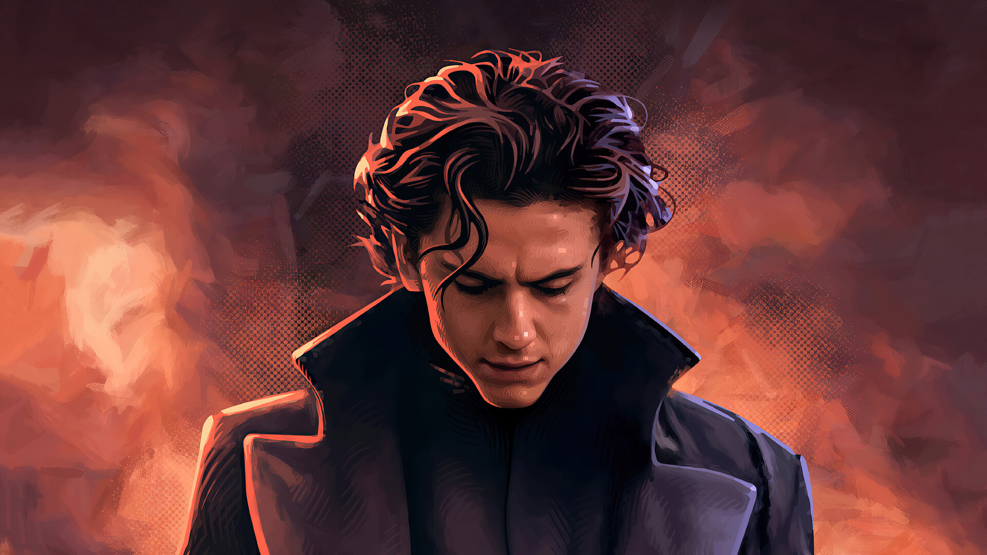 Dune (2021): Spice has a mysterious allure for Timothee Chalamet's young princeling Paul Atreides. 1920x1080 Full HD Background.