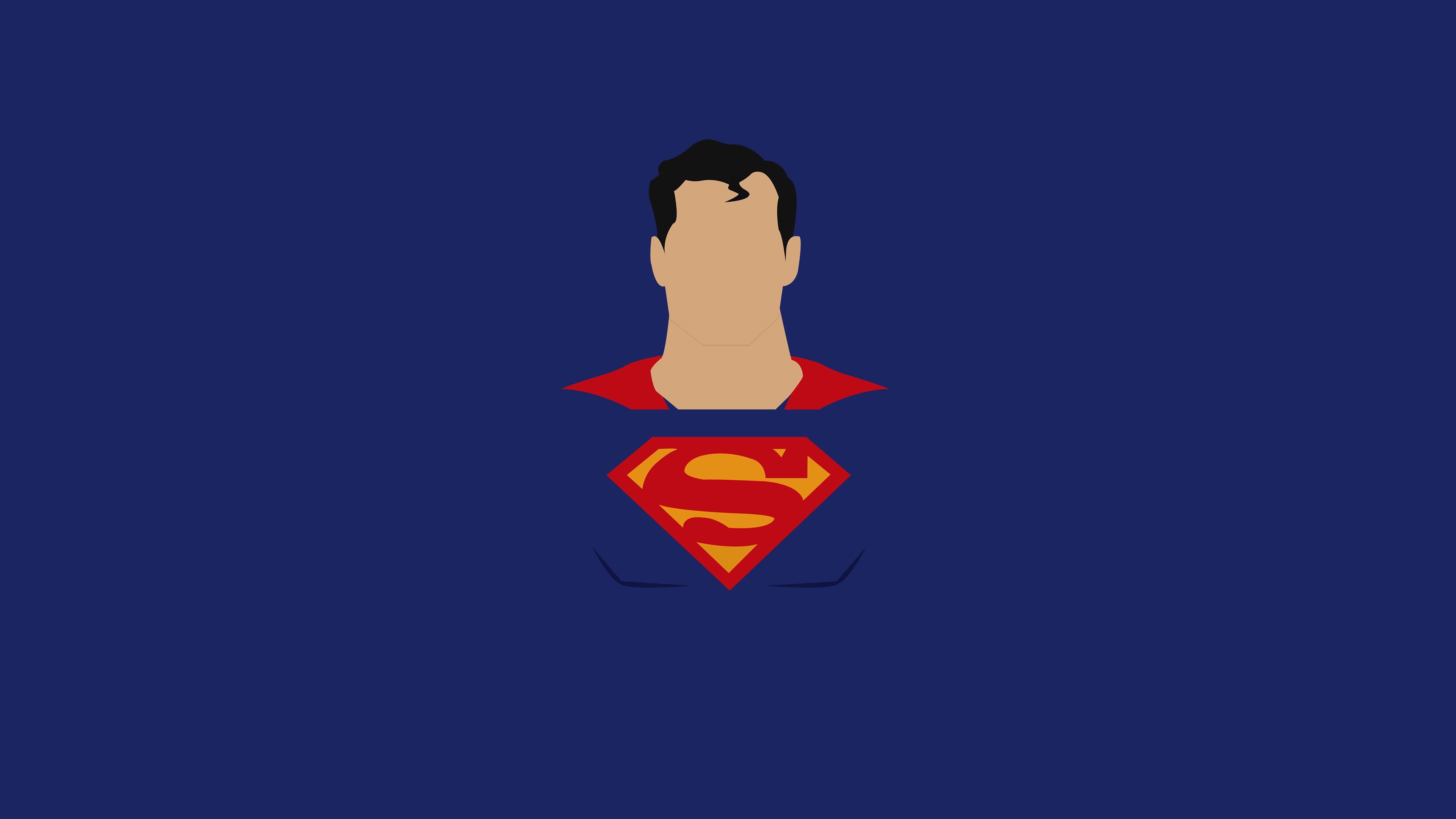 Super Heroes, Superman minimalism, Artistic wallpapers, Iconic symbol, 3840x2160 4K Desktop