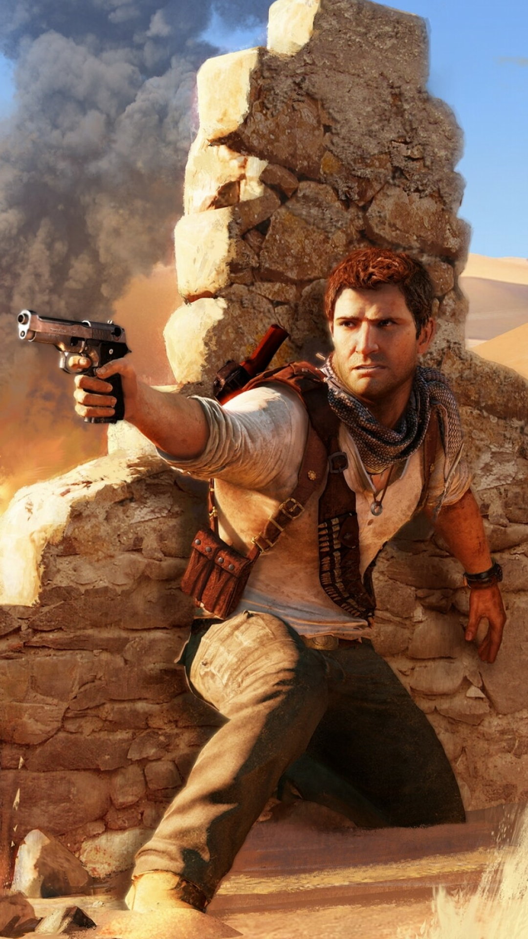 Uncharted: The game series that is one of the best action adventure franchises in recent gaming history, Developed by Naughty Dog. 1080x1920 Full HD Wallpaper.
