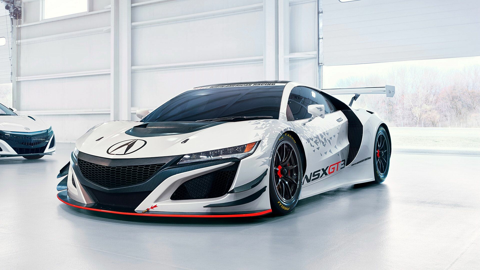 Acura: NSX GT3 V3, Track variant of the supercar, Unveiled at the 2016 New York International Auto Show. 1920x1080 Full HD Background.