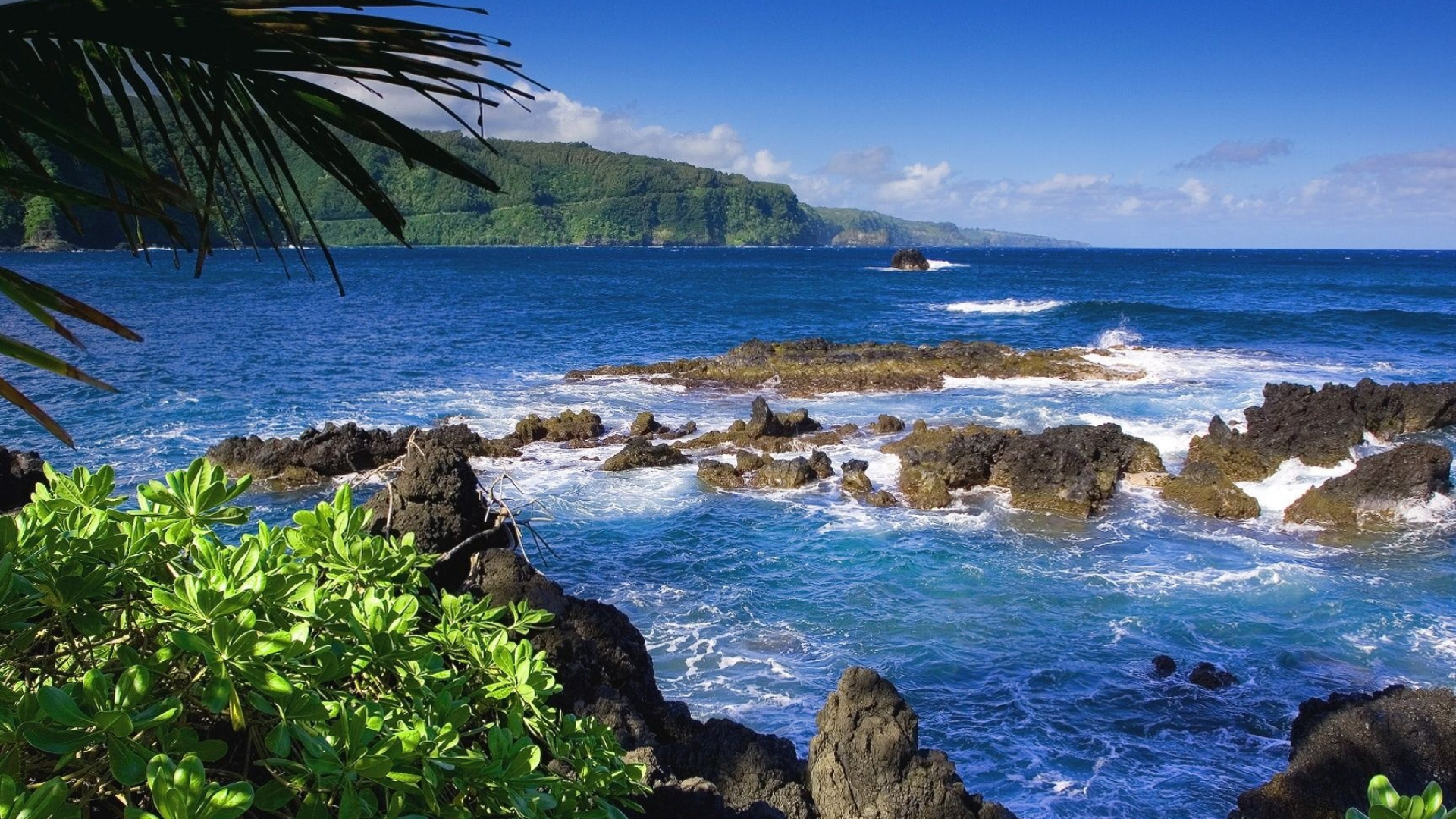 Hawaiian ocean, Maui Hawaii, Tropical vacations, Beach paradise, 1920x1080 Full HD Desktop