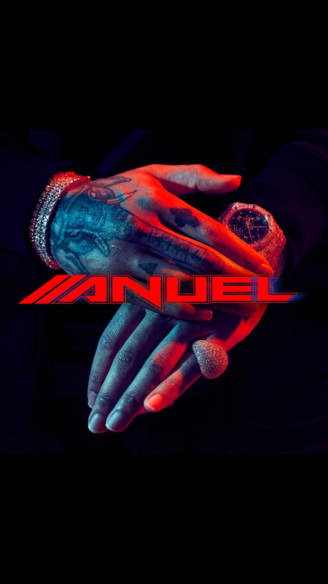 Anuel AA: The Puerto Rican reggaeton, rap and trap singer, Logo. 1130x2010 HD Background.