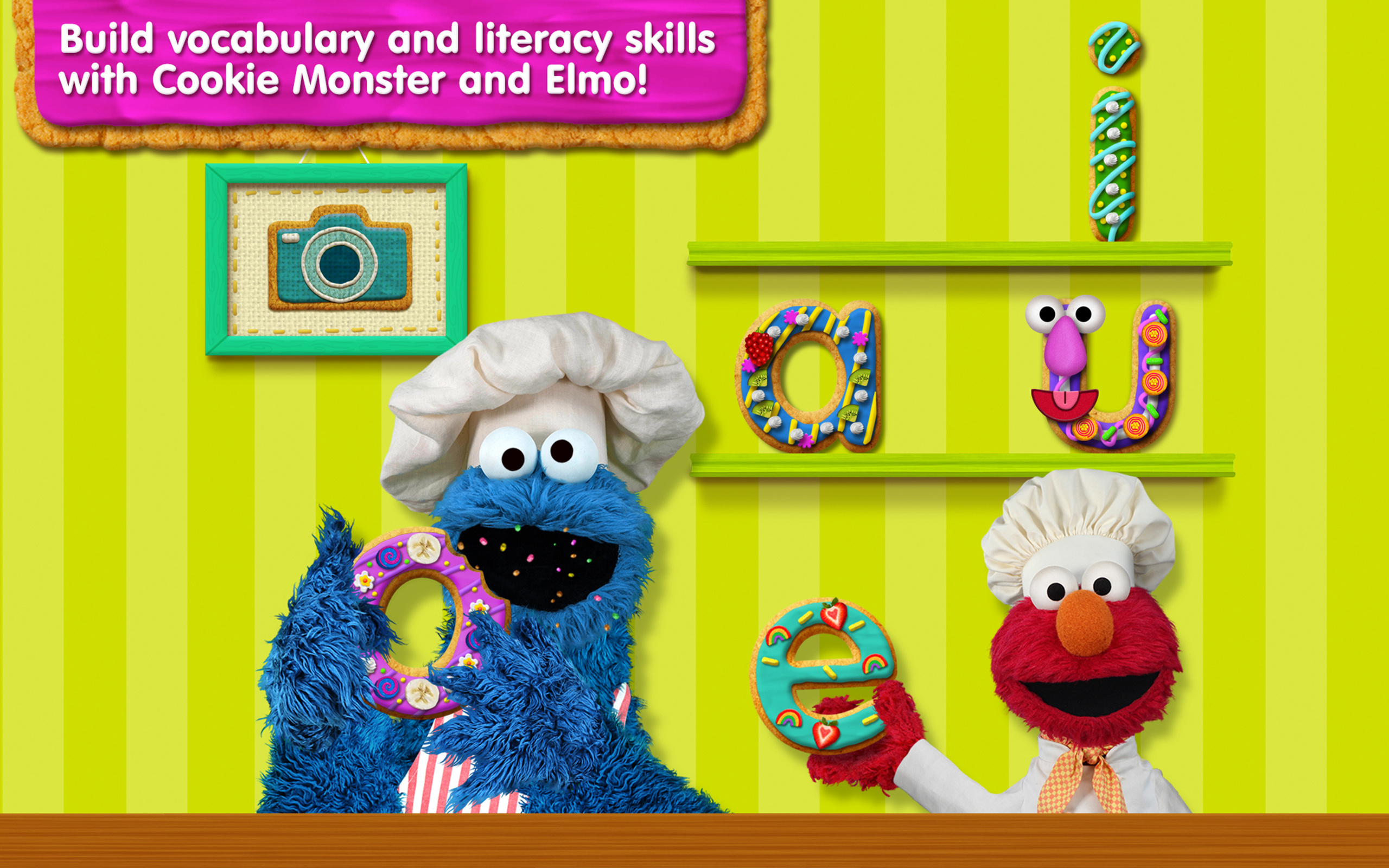Sesame Street alphabet, Educational app, Android compatible, Learning tool, 2560x1600 HD Desktop