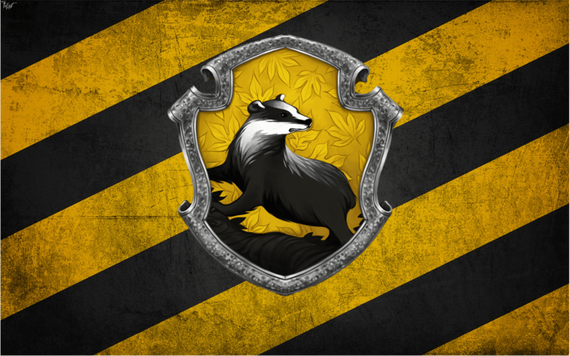 Hufflepuff pride, HD wallpapers, Badger emblem, Hogwarts, 1920x1200 HD Desktop